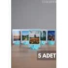 Bulut Şekilli Fotoğraf Tutucu 5’li Set – Dekoratif Plastik Masa Üstü Fotoğraf ve Not Standı