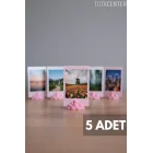 Bulut Şekilli Fotoğraf Tutucu 5’li Set – Dekoratif Plastik Masa Üstü Fotoğraf ve Not Standı