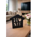 Dekoratif Ev Şeklinde Home Yazısı Home Yazılı Dekoratif Biblo Ve Masaüstü Dekor (Plastik)