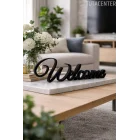 Welcome Yazılı Dekoratif Biblo Ve Masaüstü Dekor Welcome Yazısı Dekoratif Ev Süsü (Plastik)