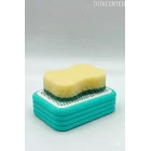 Katı Sabunluk Plastik Banyo Sabunluğu Lavabo İçin Pratik Sabunluk - Mutfak Süngerliği - Süngerlik