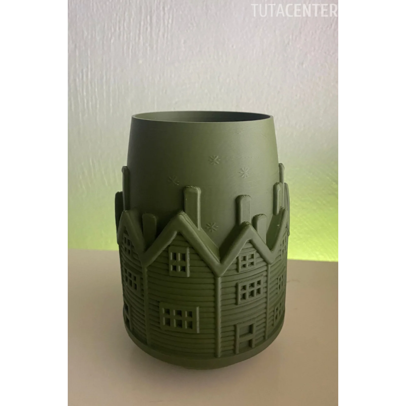 DEKORATİF KIŞ EVİ VAZO 15CM