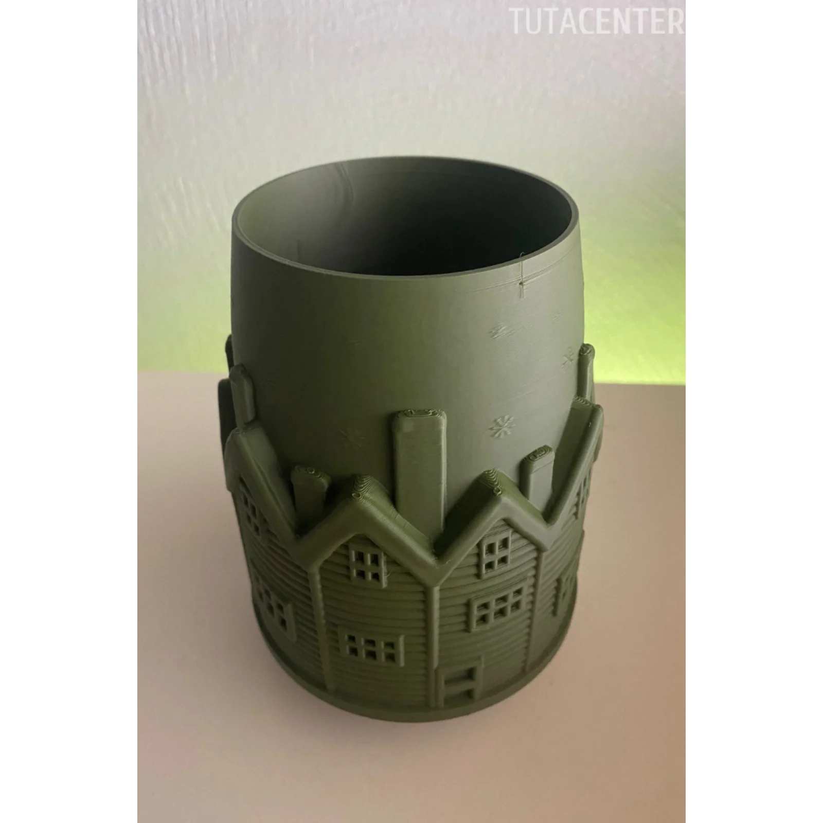 DEKORATİF KIŞ EVİ VAZO 15CM