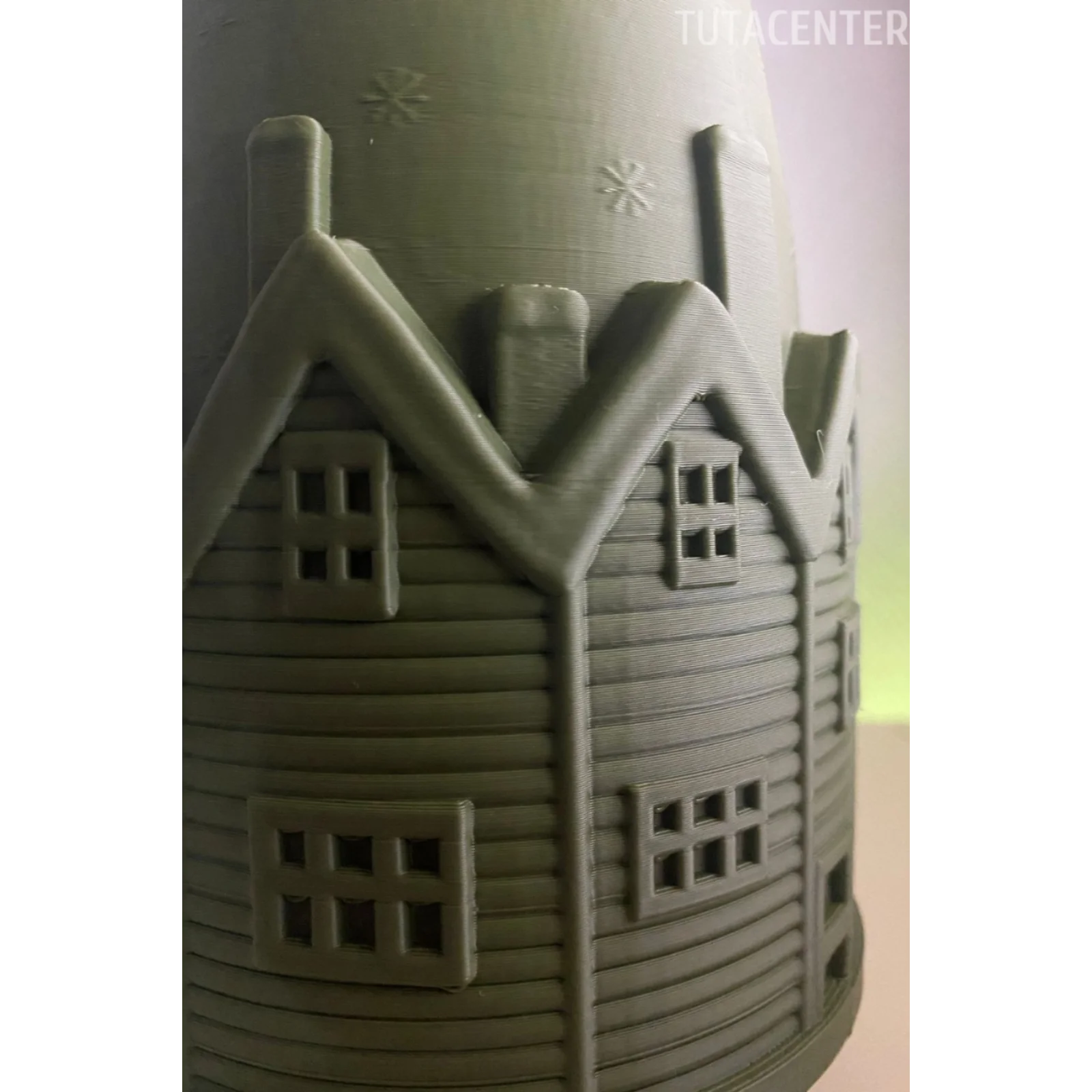 DEKORATİF KIŞ EVİ VAZO 15CM