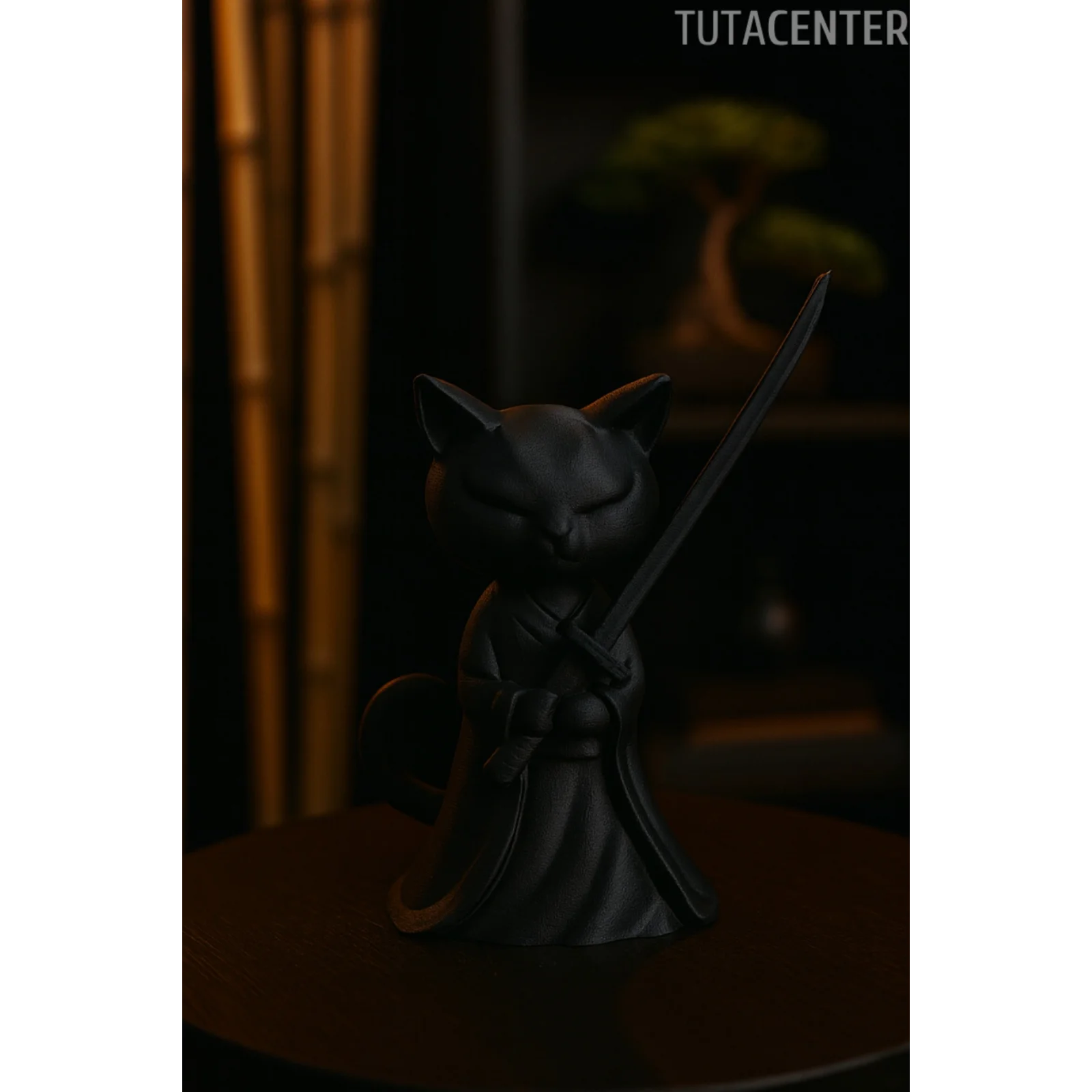 Katana Tutan Kedi Biblo Modern Biblo 15CM Plastik ( Samuray Kedi Biblo )