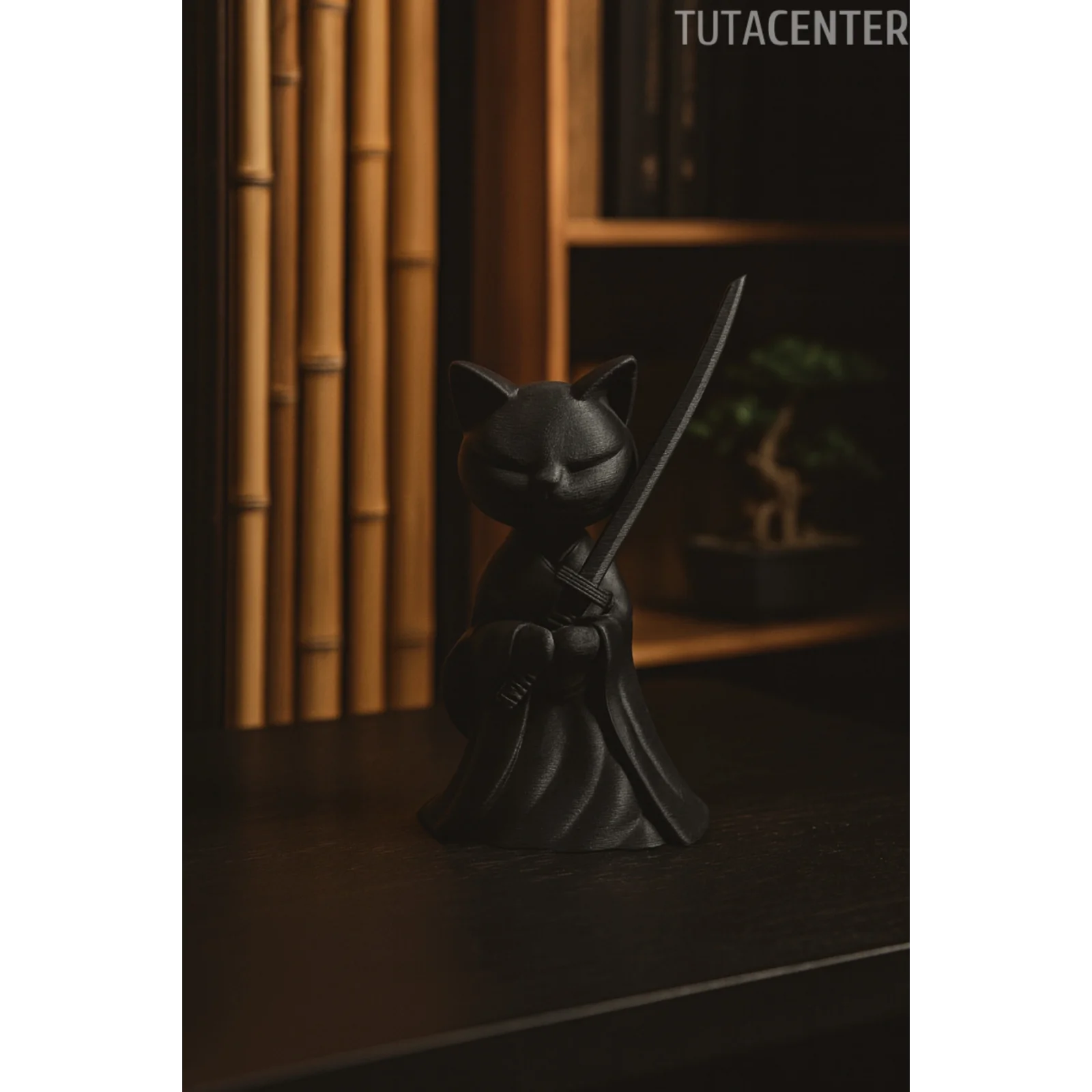 Katana Tutan Kedi Biblo Modern Biblo 15CM Plastik ( Samuray Kedi Biblo )