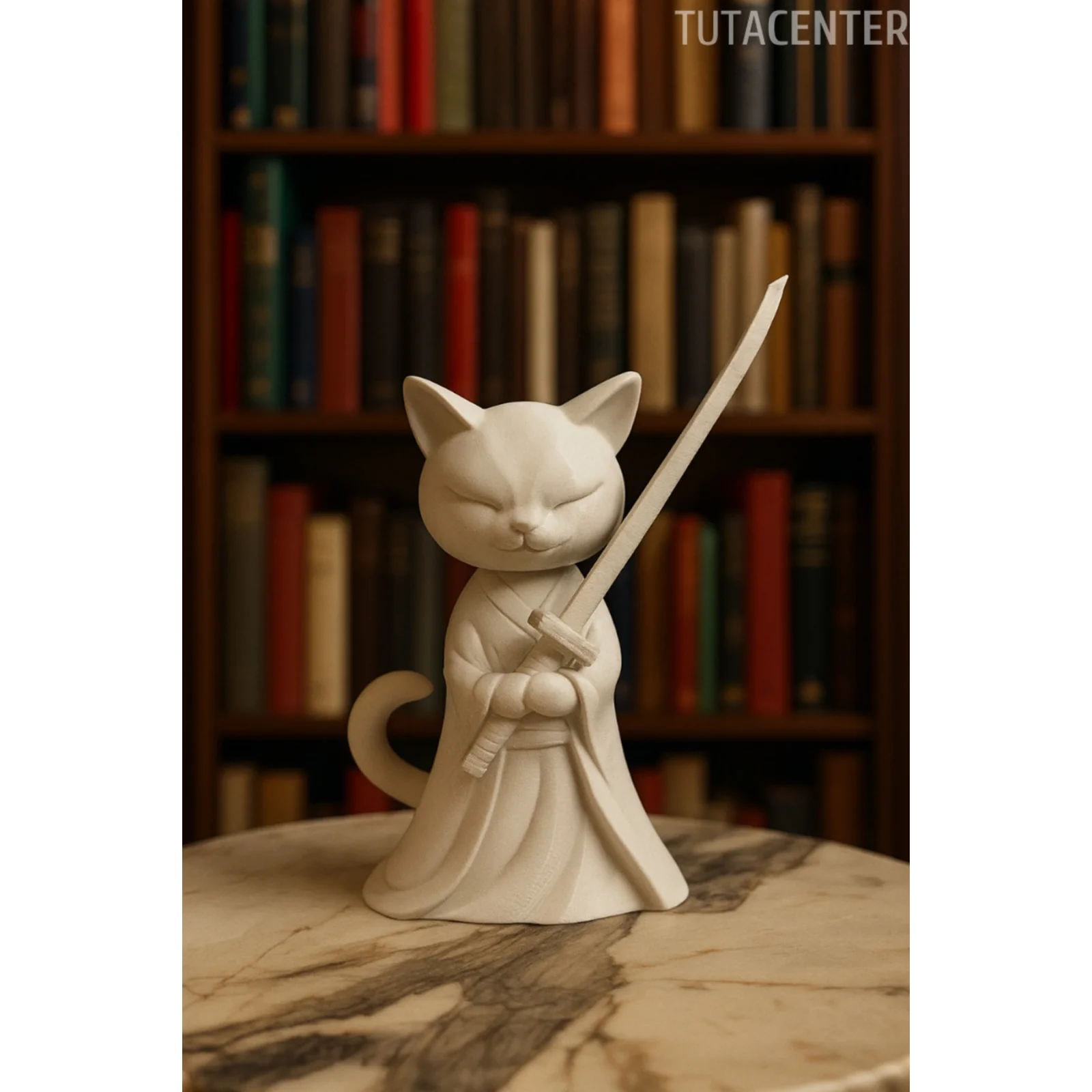 Katana Tutan Kedi Biblo Modern Biblo 15CM Plastik ( Samuray Kedi Biblo )