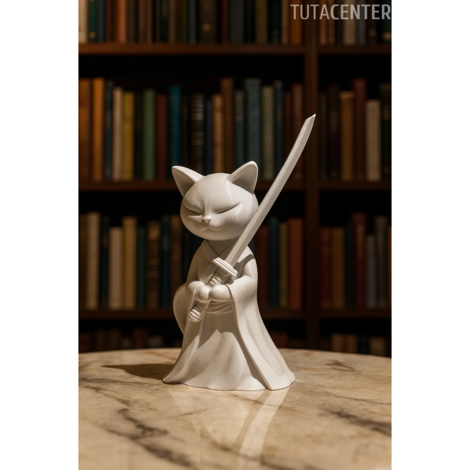 Katana Tutan Kedi Biblo Modern Biblo 15CM Plastik ( Samuray Kedi Biblo )