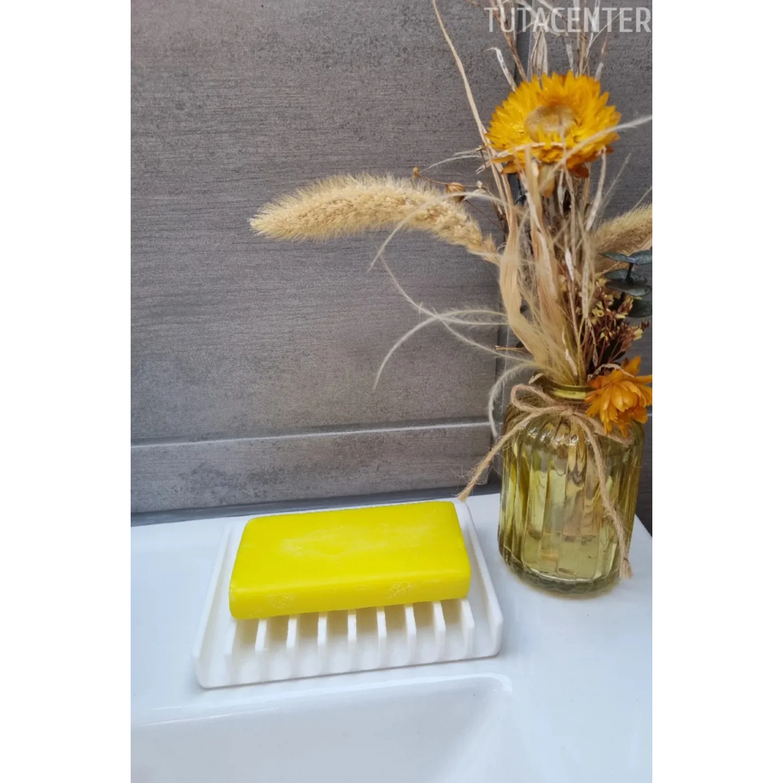 Kendinden Boşaltmalı Su Tutmaz Katı Sabunluk Lavabo Üstü Sabunluk