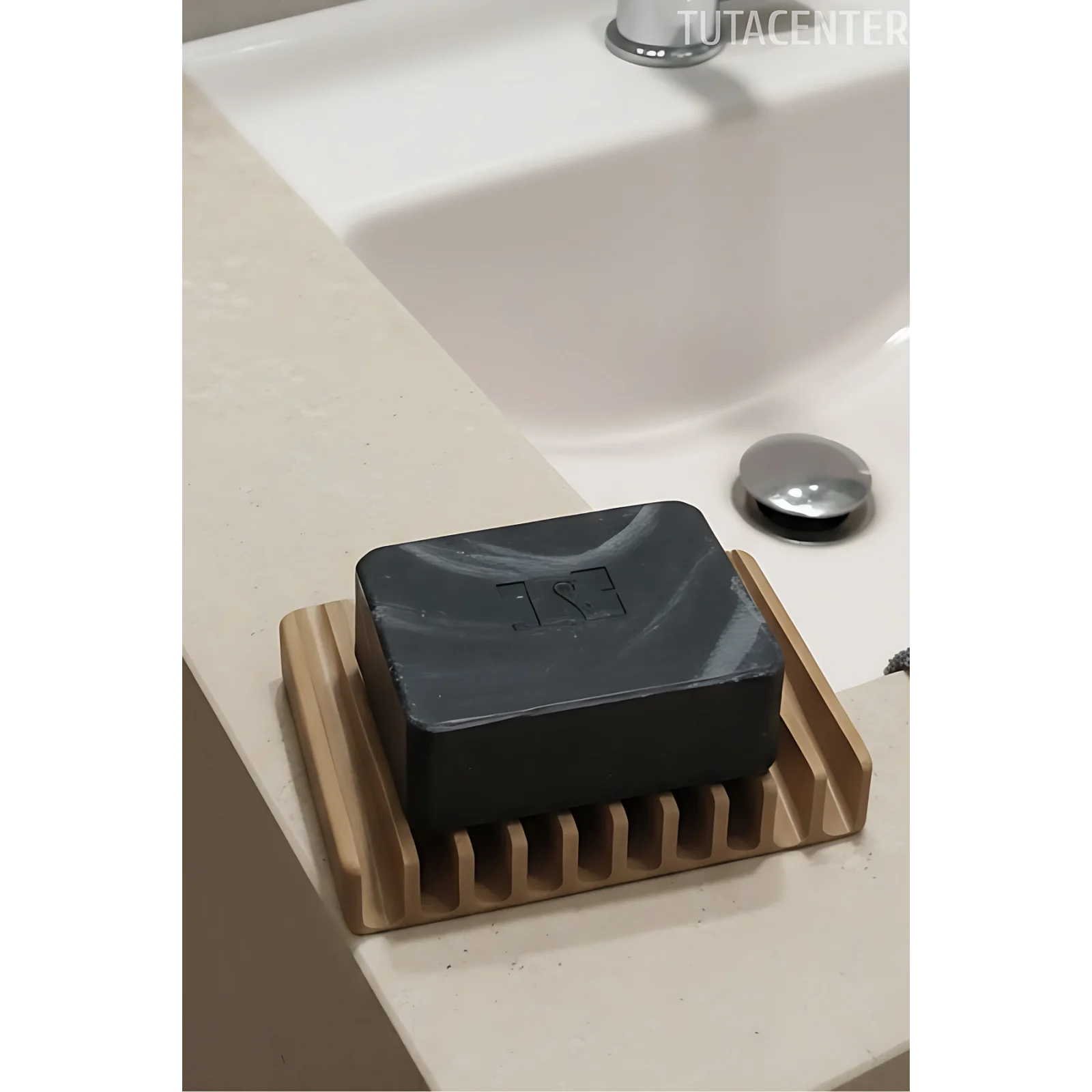 Kendinden Boşaltmalı Su Tutmaz Katı Sabunluk Lavabo Üstü Sabunluk