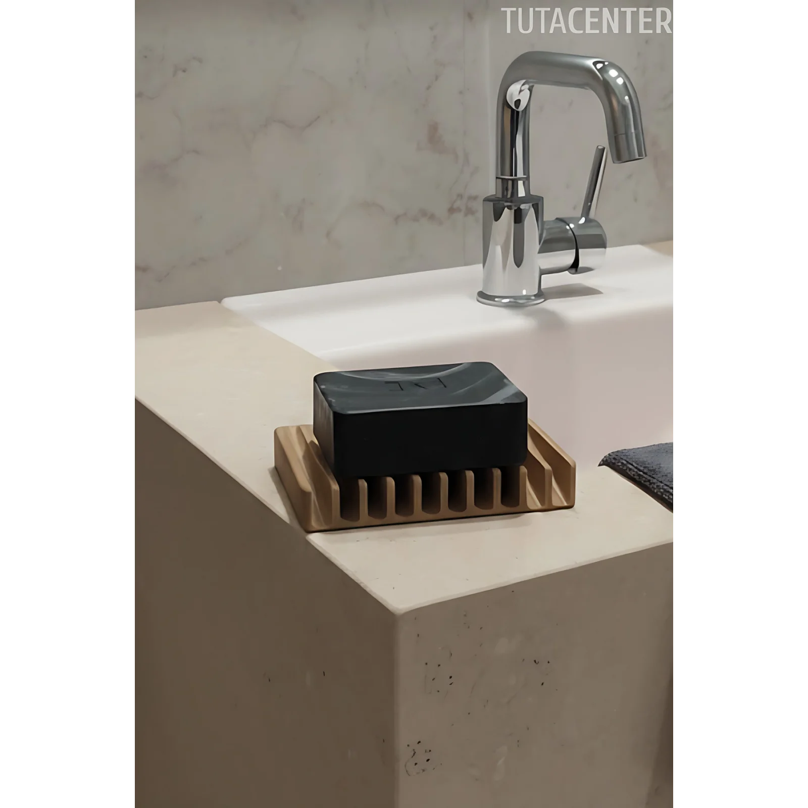 Kendinden Boşaltmalı Su Tutmaz Katı Sabunluk Lavabo Üstü Sabunluk