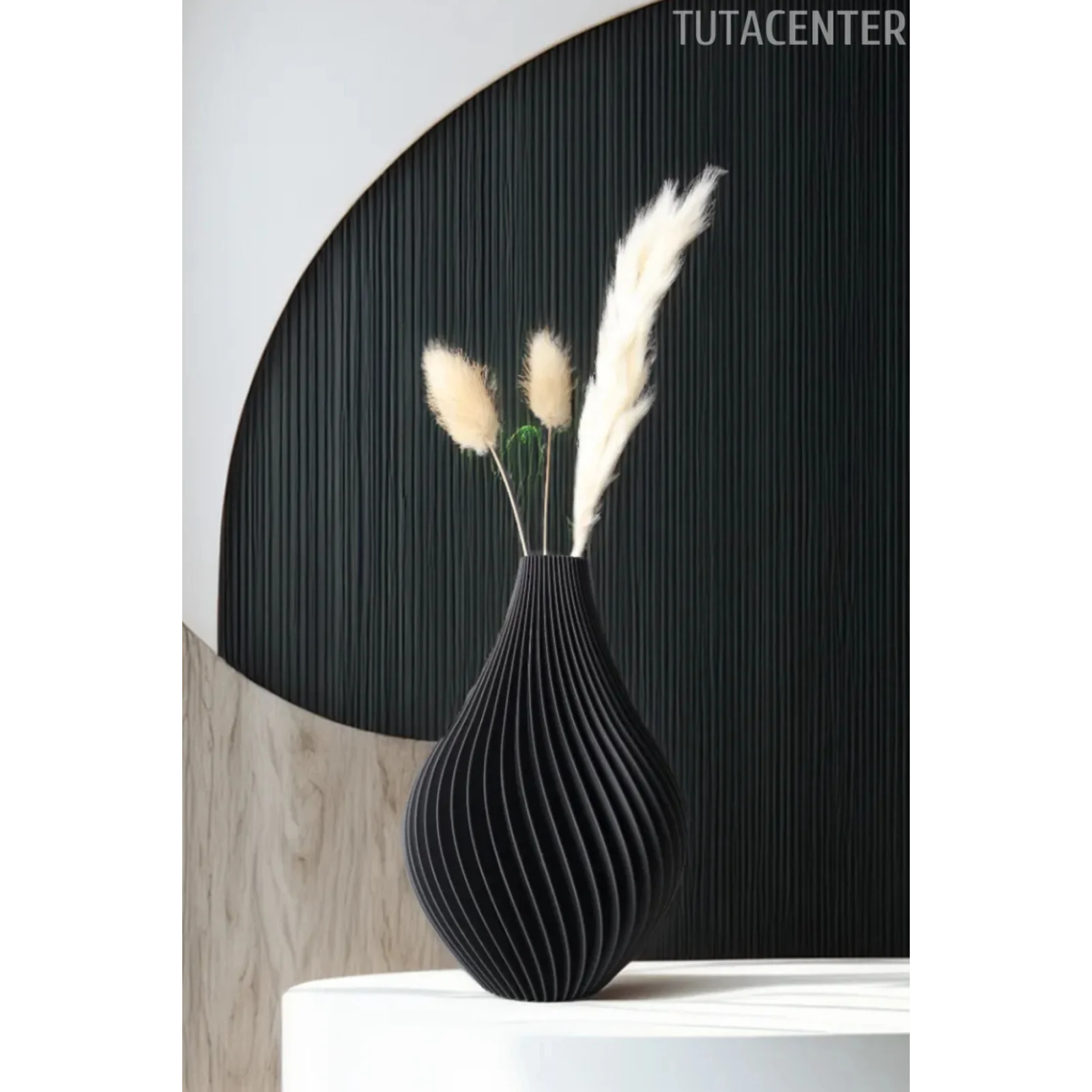 SİYAH DURU VAZO 15CM