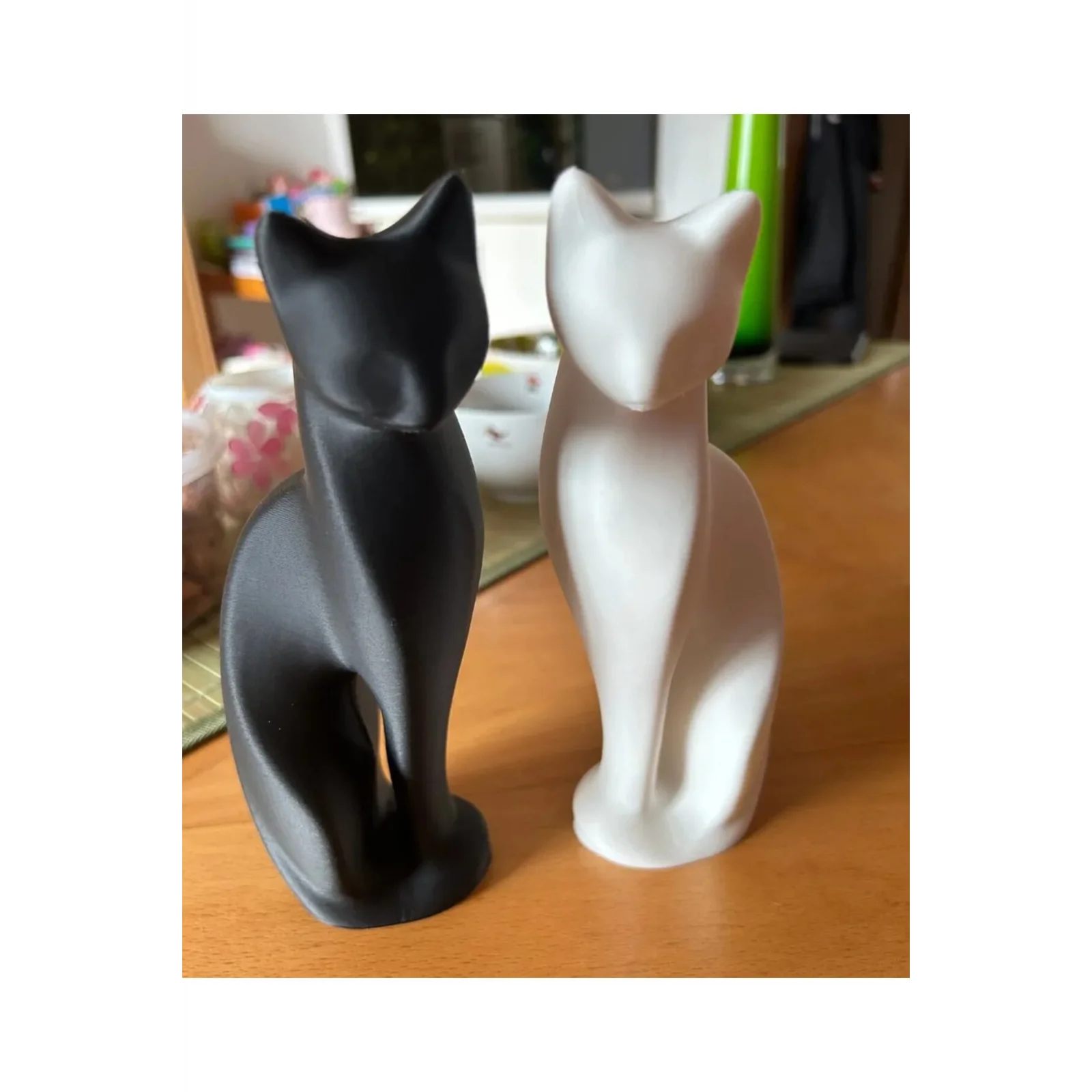 Kedi Obje Dekoratif 2li Kedi Biblo Set Figür