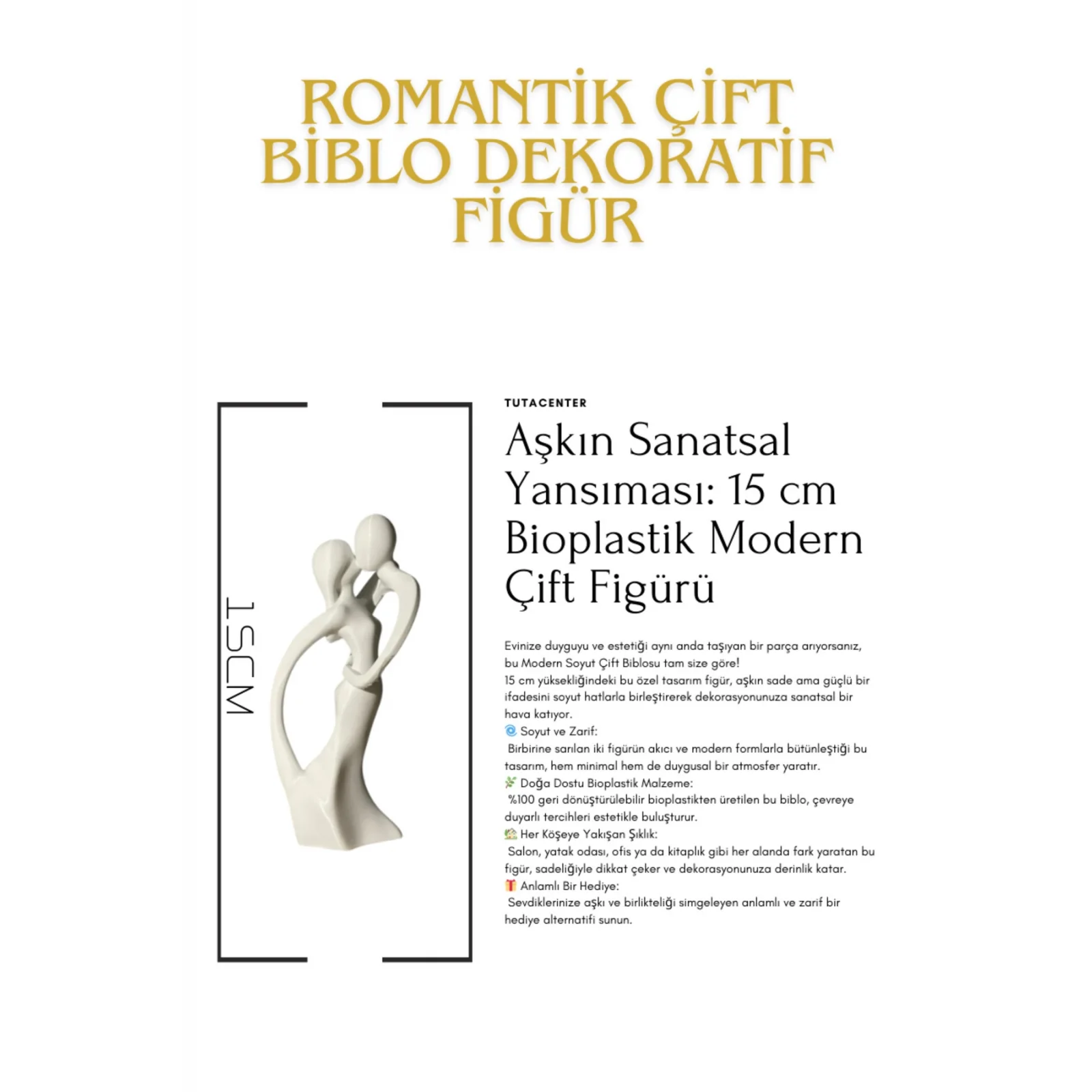 ROMANTİK ÇİFT BİBLO Dekoratif Figür