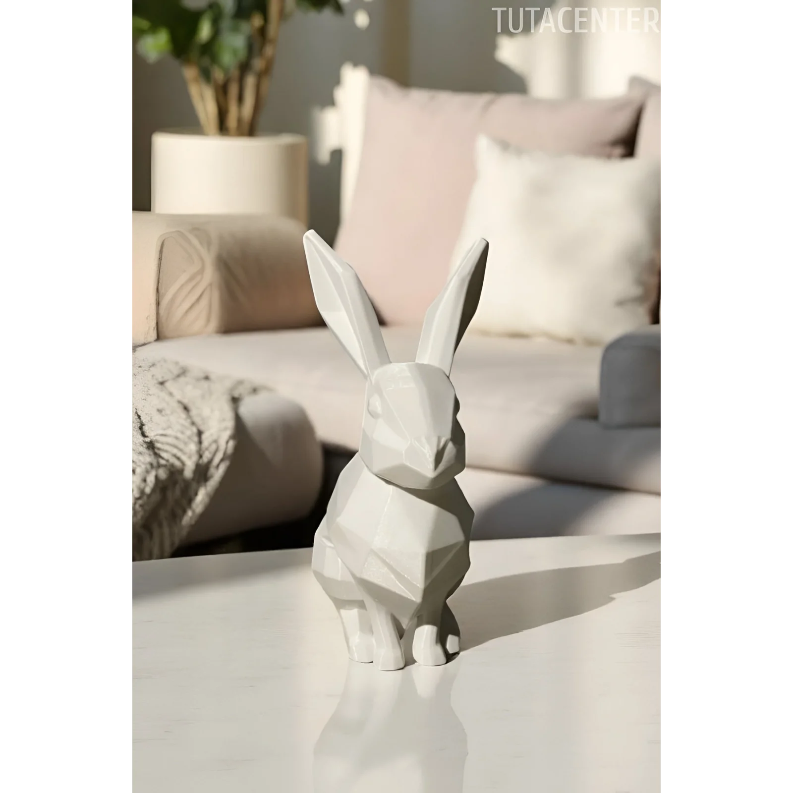 MODERN GEOMETRİK TAVŞAN BİBLO Dekoratif Tavşan Figür