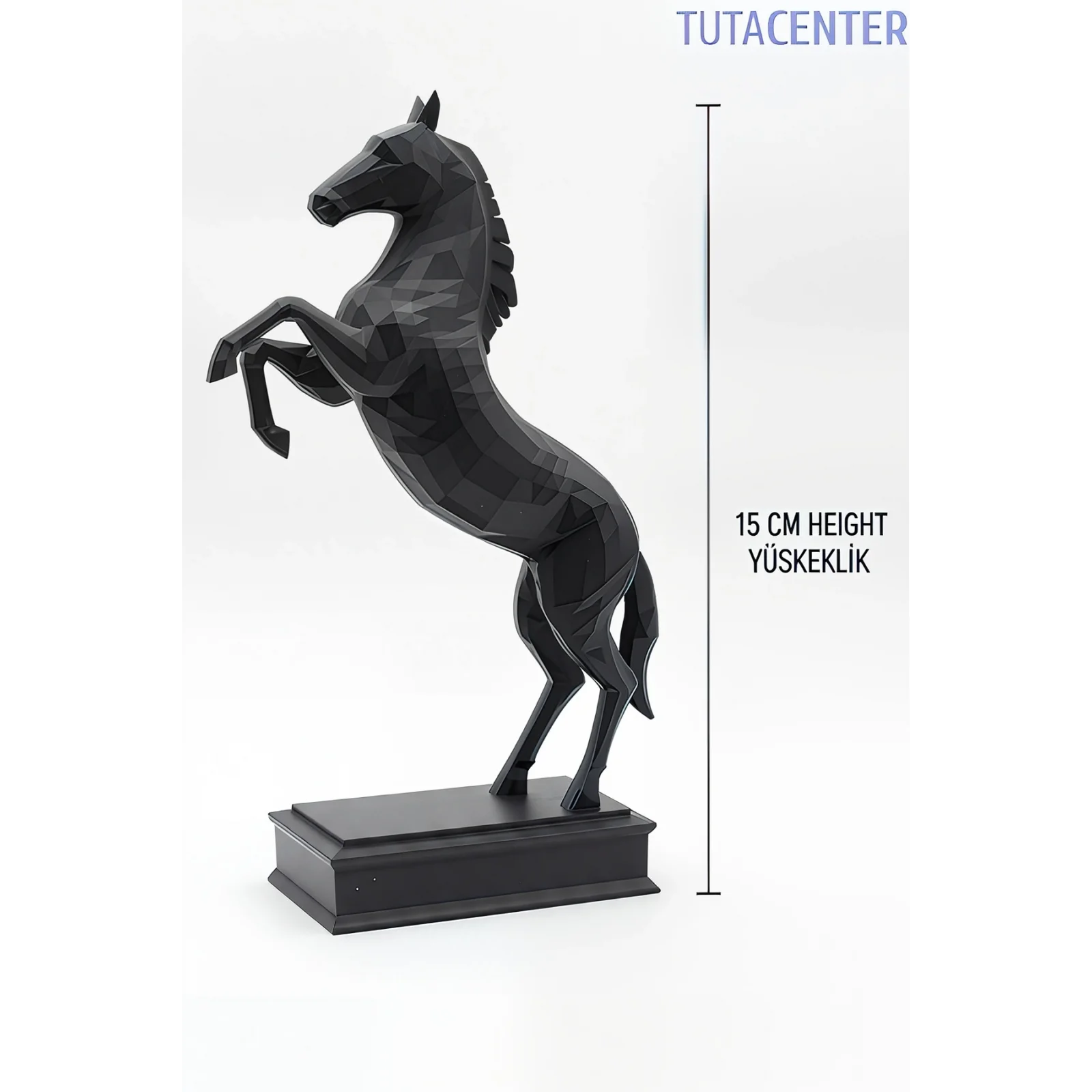 DEKORATİF ŞAHLANMIŞ AT BİBLOSU - SADE MODERN TASARIM AT FİGÜRLÜ BİBLO