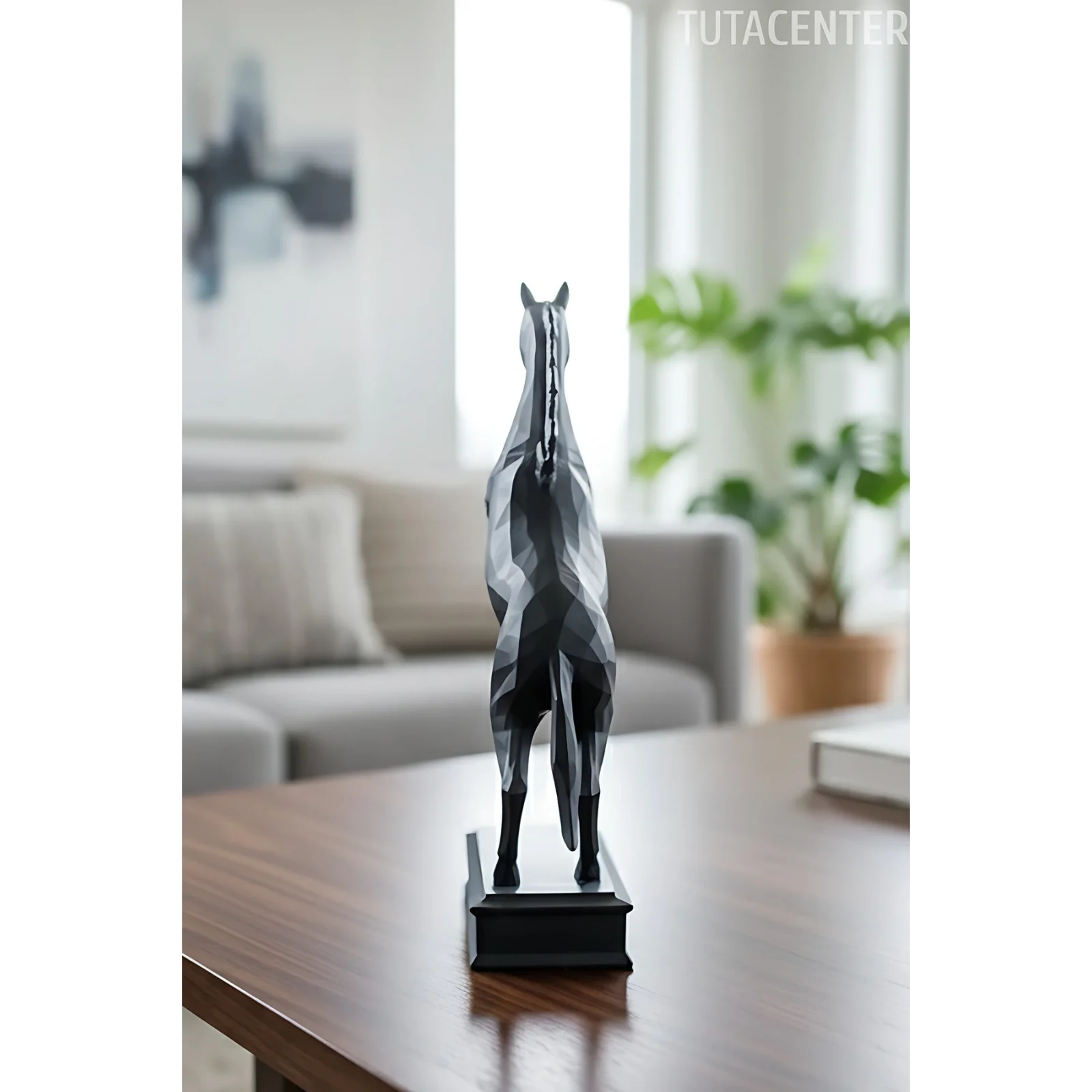 DEKORATİF ŞAHLANMIŞ AT BİBLOSU - SADE MODERN TASARIM AT FİGÜRLÜ BİBLO