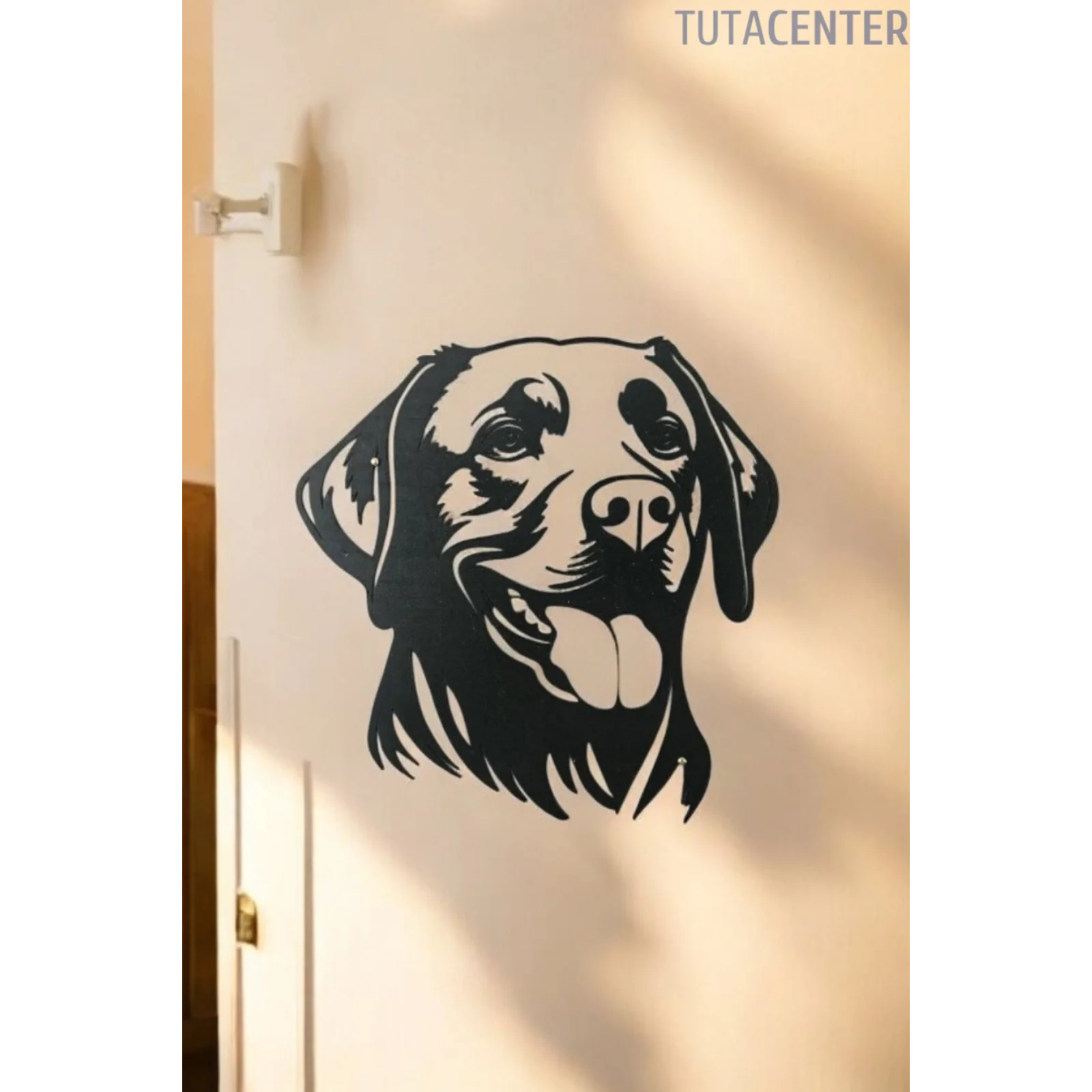 SEVİMLİ RETRİEVER DUVAR DEKORASYONU - KÖPEK EV DEKORASYONU 20X20CM