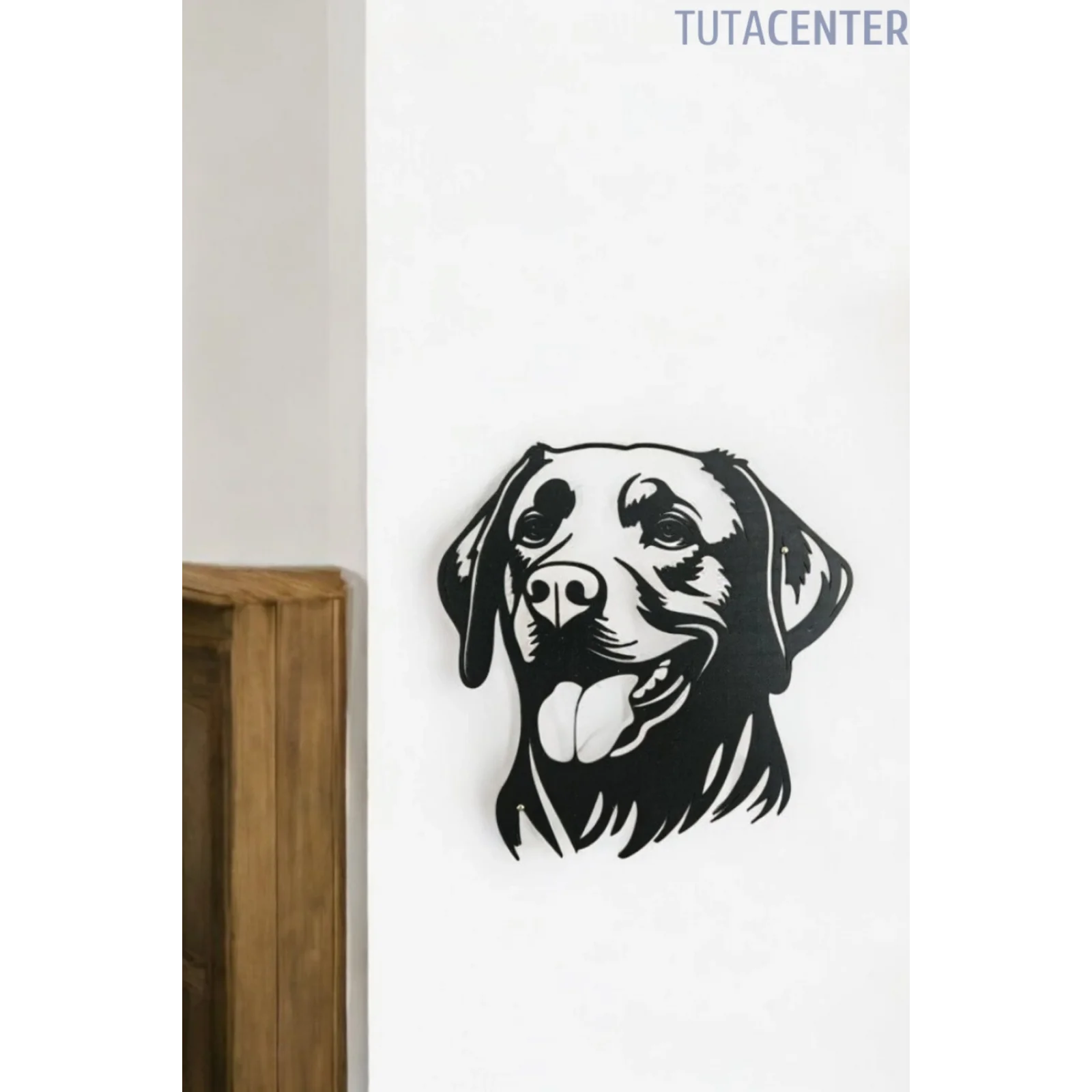 SEVİMLİ RETRİEVER DUVAR DEKORASYONU - KÖPEK EV DEKORASYONU 20X20CM