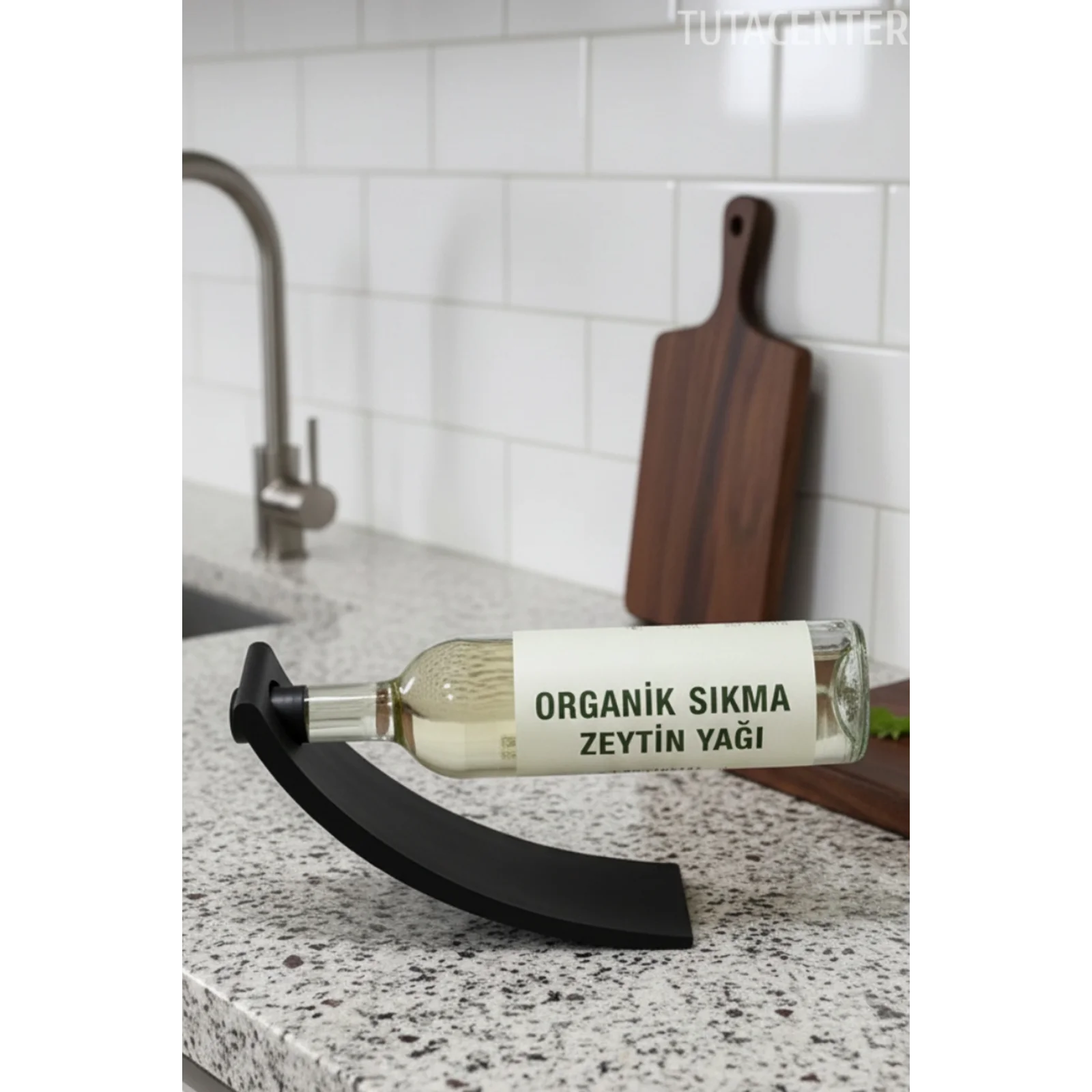 Şık Sade Tasarım Şaraplık - Şarap Tutacağı, Modern Estetik Tasarım Dekoratif Şarap Tutacağı