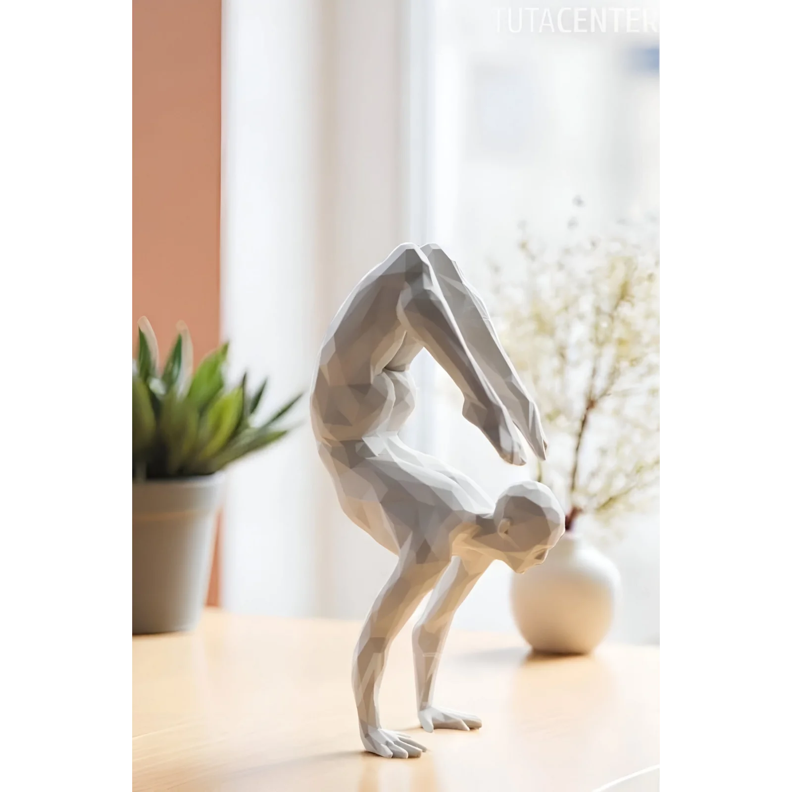 Yoga Yapan İskandinav Tarzı Biblo Heykel Figür Amuda Kalkan Adam Dekor Dekorasyon