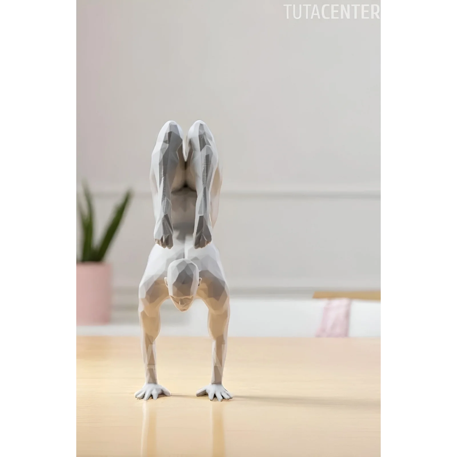 Yoga Yapan İskandinav Tarzı Biblo Heykel Figür Amuda Kalkan Adam Dekor Dekorasyon