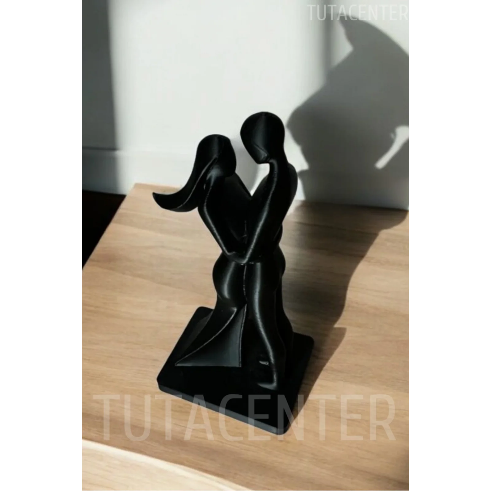 Aşık Çift Figürü Biblo, Dekoratif Sarılan Çift Aksesuar, Sevgililer Günü Hediyesi 10cm