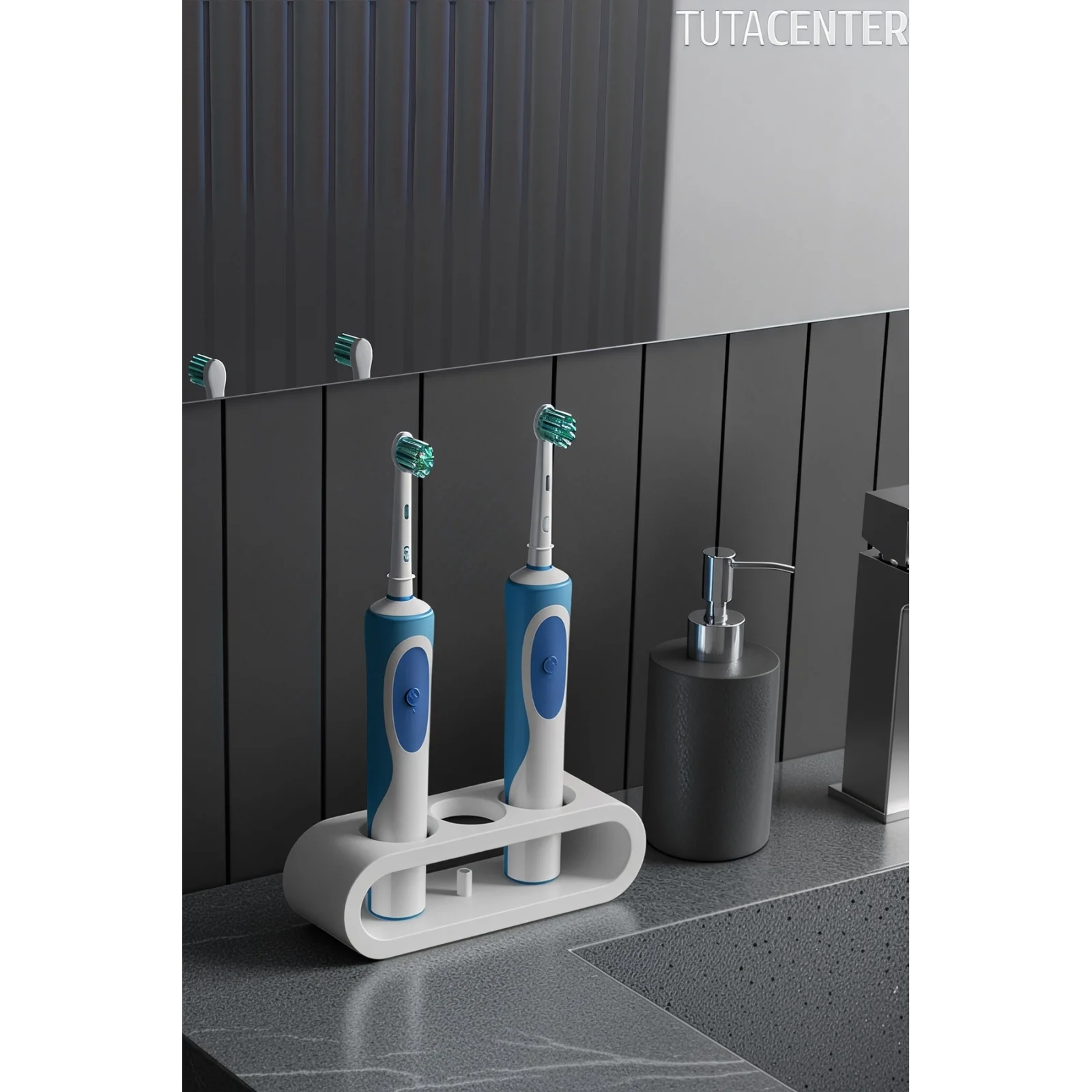 Şarjlı Diş Fırçası Tutucu Stand 3 Bölmeli