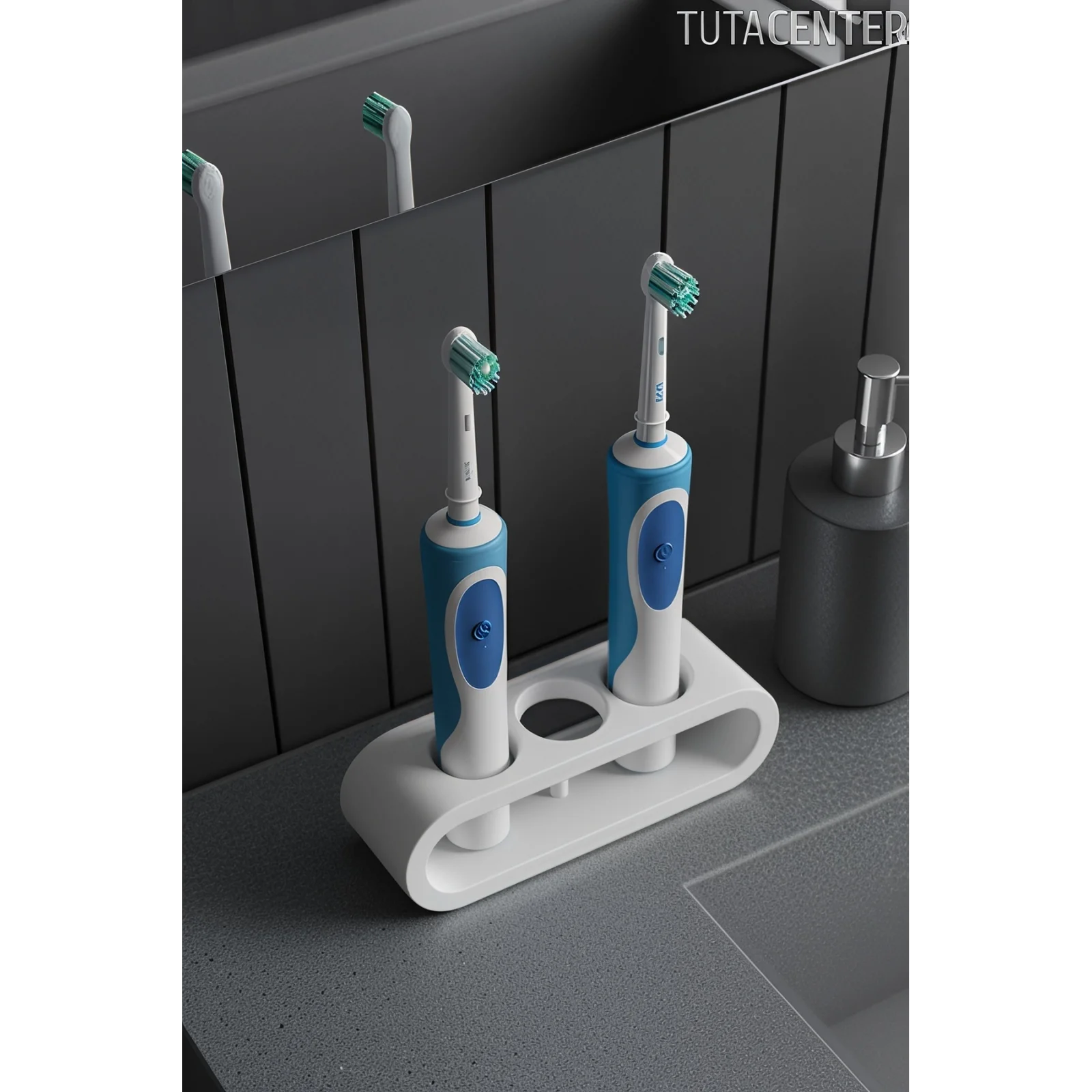 Şarjlı Diş Fırçası Tutucu Stand 3 Bölmeli