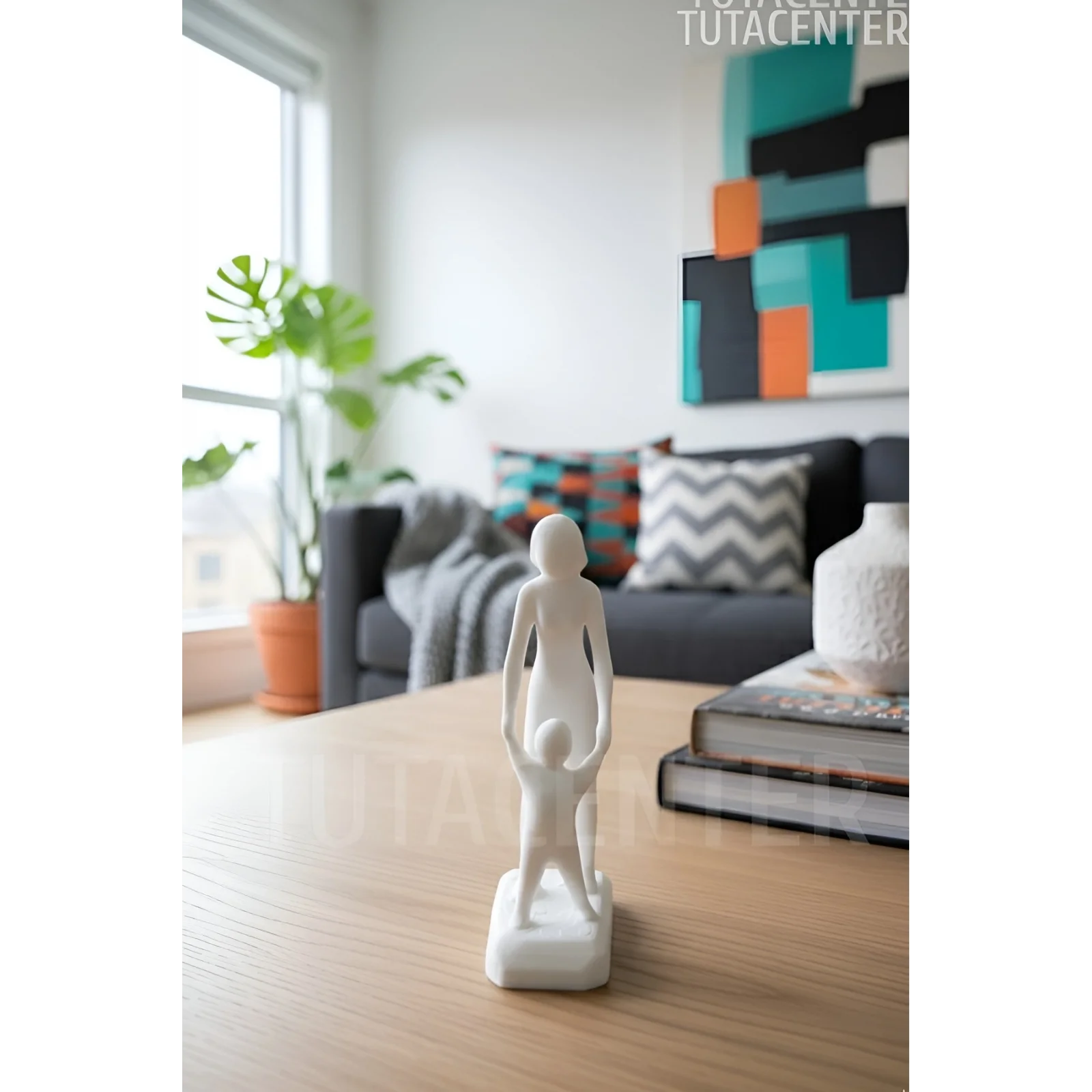 Sade Anne Ve Çocuk Biblosu ( Anneler Günü Ve Yeni Doğan Hediyesi ) Dekoratif Anne Ve Bebek Figürü