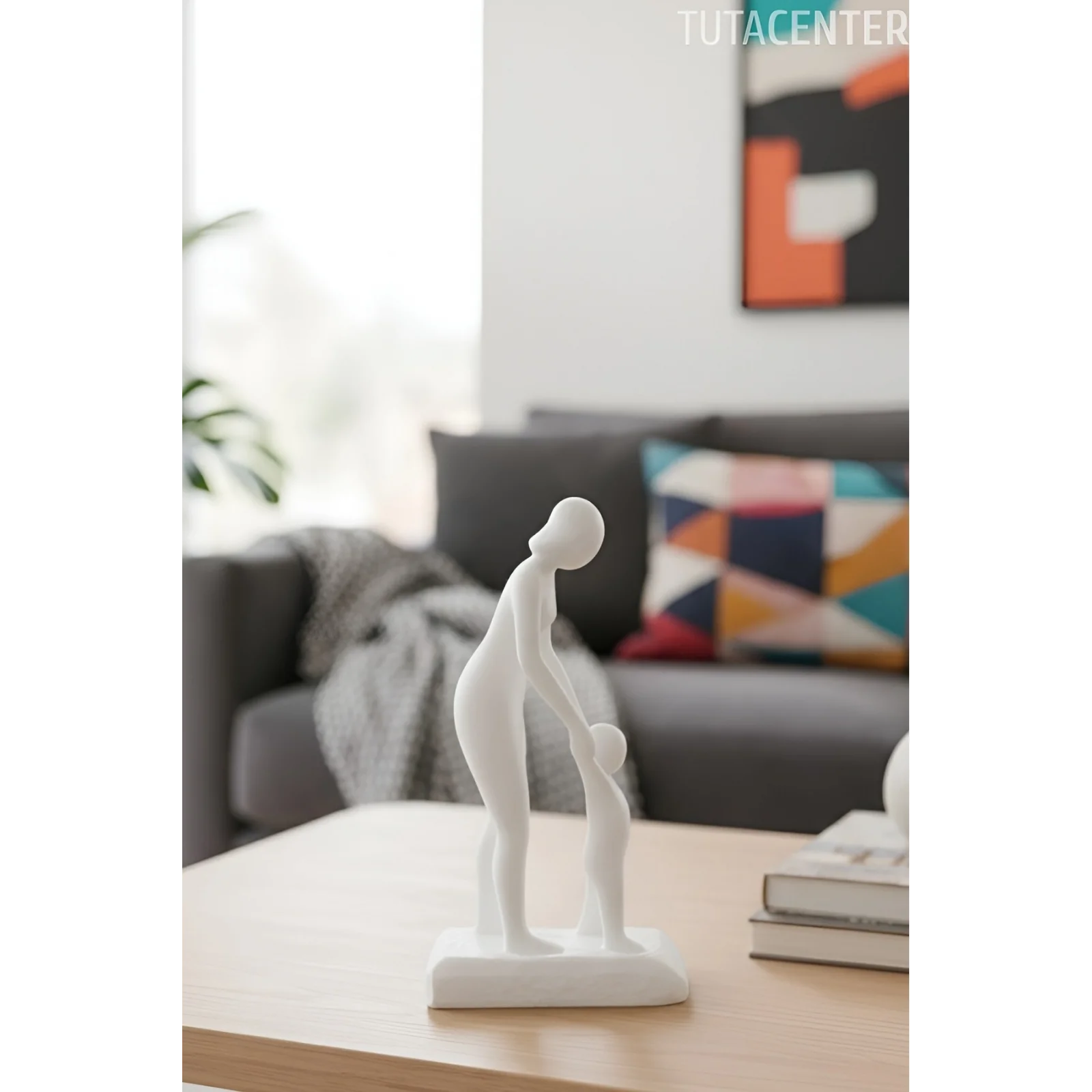 Sade Anne Ve Çocuk Biblosu ( Anneler Günü Ve Yeni Doğan Hediyesi ) Dekoratif Anne Ve Bebek Figürü