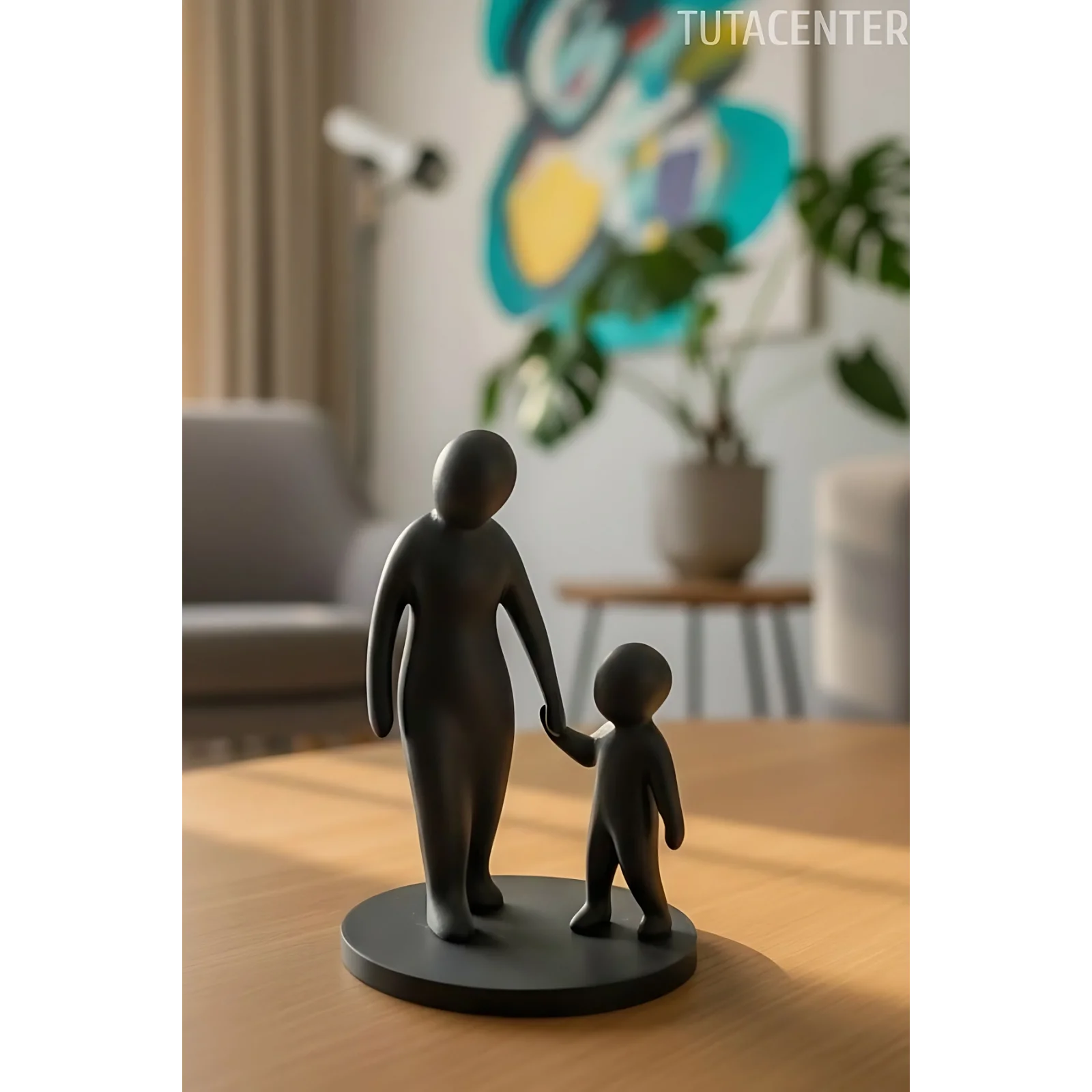 Anne Ve Çocuk Ilk Adımlar Dekoratif Biblo Yürümeye Başlayan Çocuk Biblo( Anneler Günü Hediyesi )