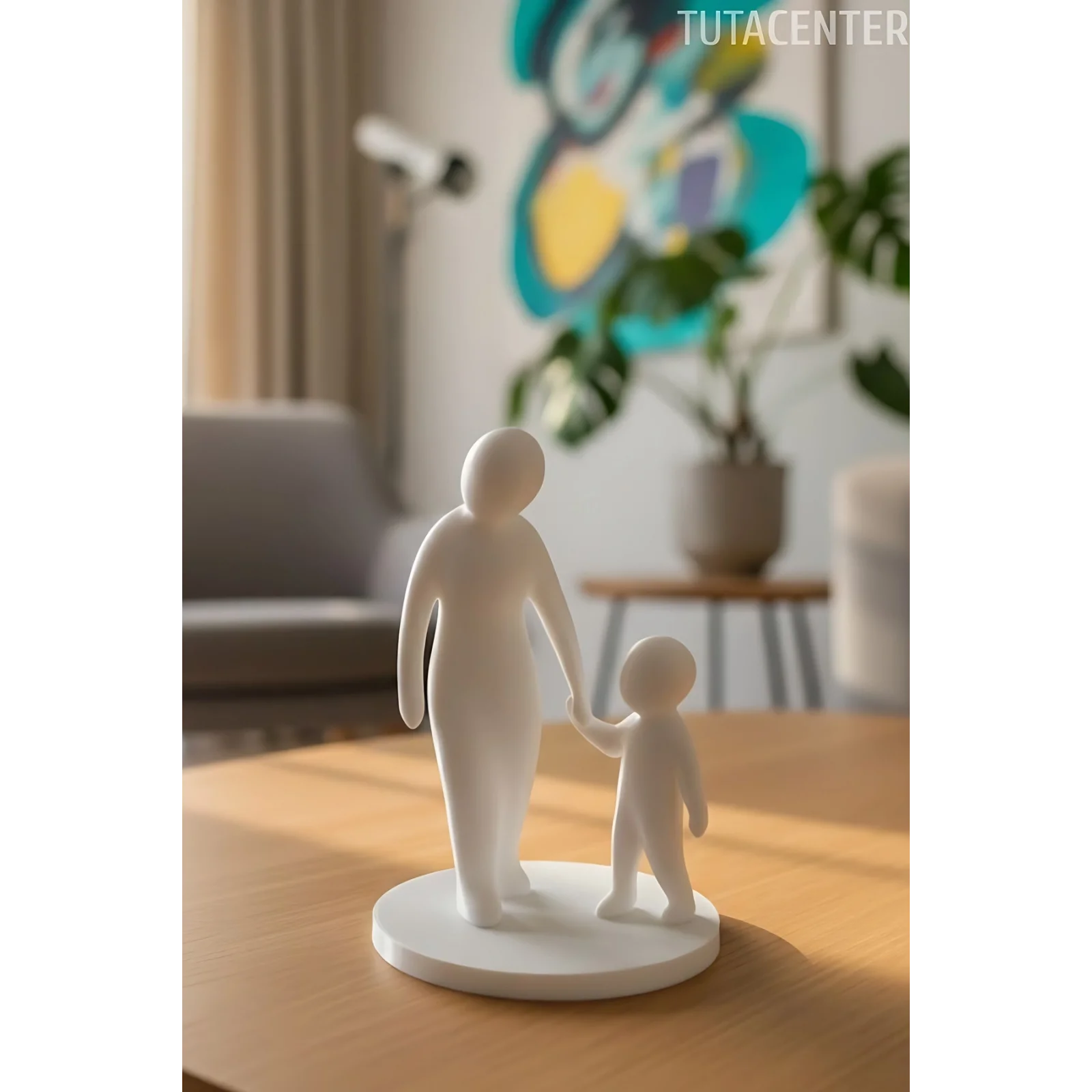 Anne Ve Çocuk Ilk Adımlar Dekoratif Biblo Yürümeye Başlayan Çocuk Biblo ( Anneler Günü Hediyesi )