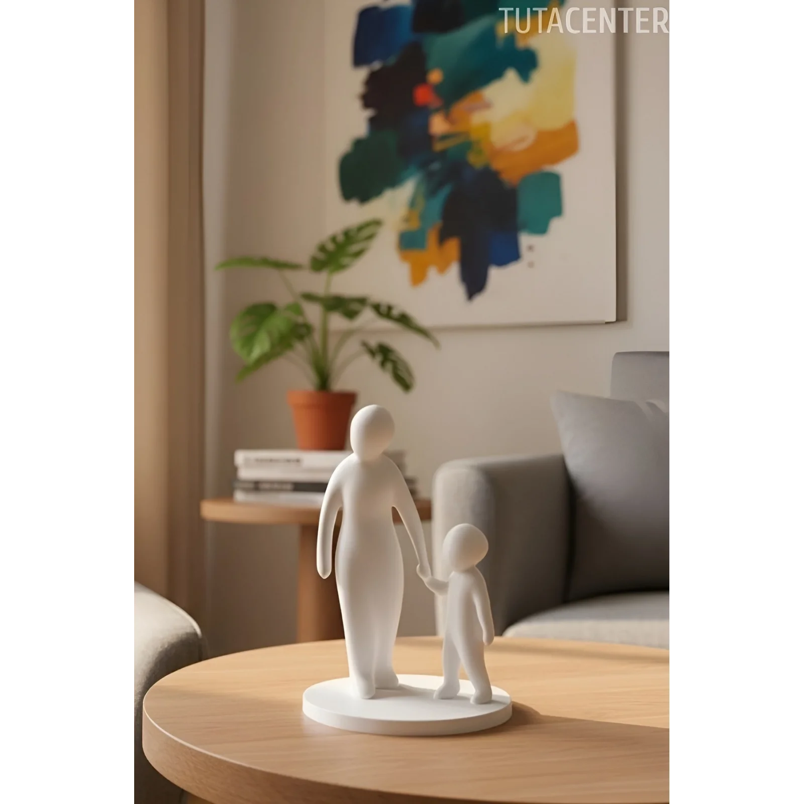 Anne Ve Çocuk Ilk Adımlar Dekoratif Biblo Yürümeye Başlayan Çocuk Biblo ( Anneler Günü Hediyesi )