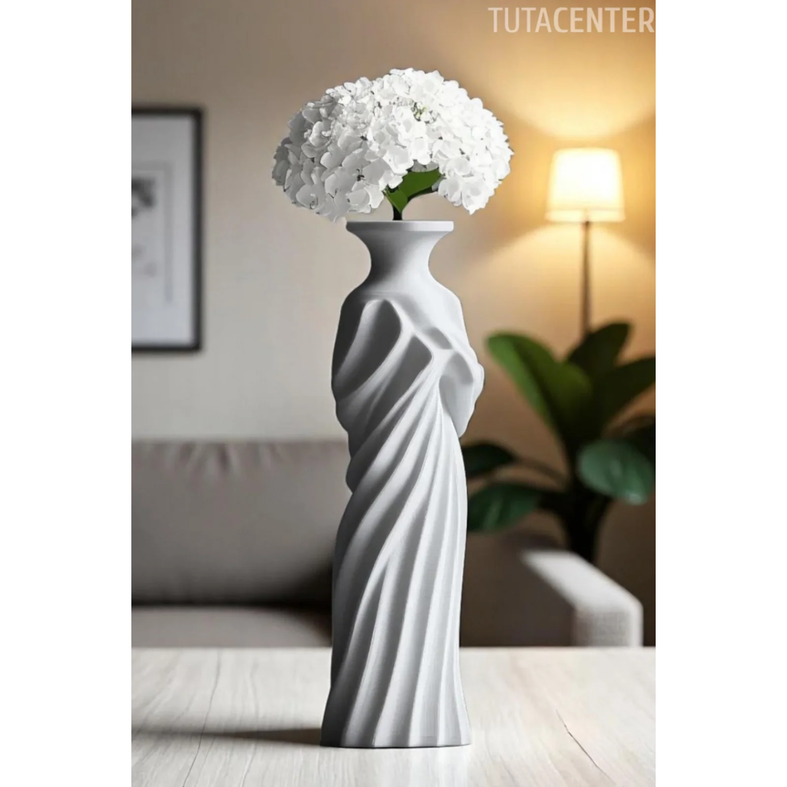 Örtülü Sessizlik Vazosu ( Dekoratif Sanatsal Plastik Vazo ) 20cm