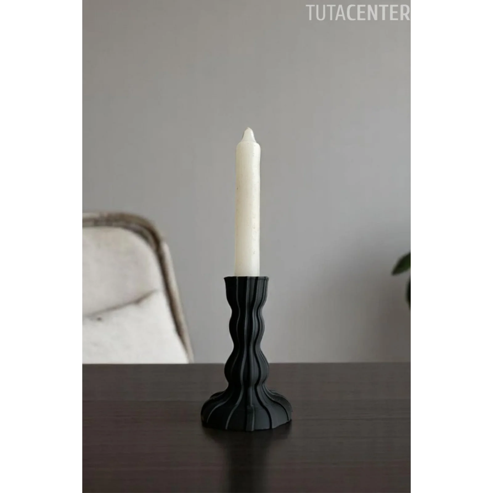 İskandinav Tarzı Plastik Şamdan Mumluk - Modern ve Dekoratif Ev Aksesuarı