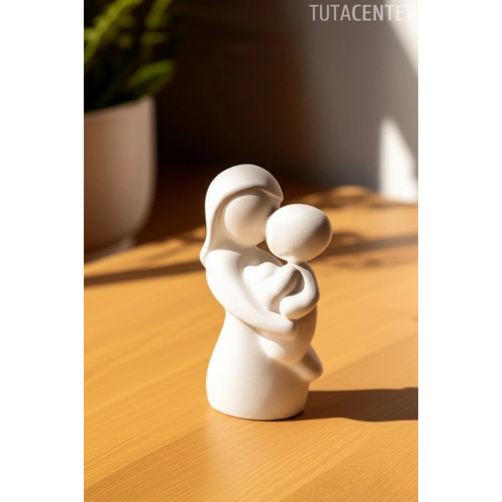 Anne Sevgisi Anne Ve Çocuk Kucaklaşma Dekoratif Biblo (Ev ve çocuk odası dekorasyonu)