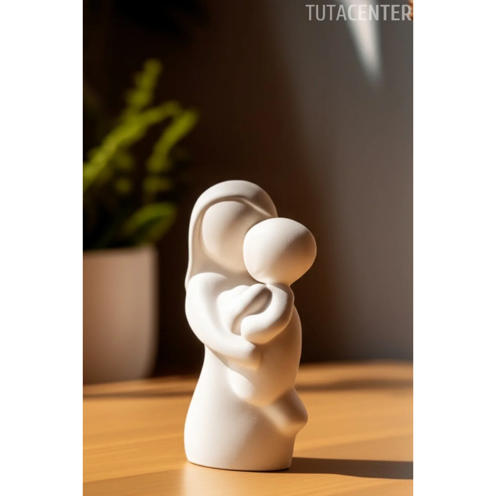 Anne Sevgisi Anne Ve Çocuk Kucaklaşma Dekoratif Biblo (Ev ve çocuk odası dekorasyonu)