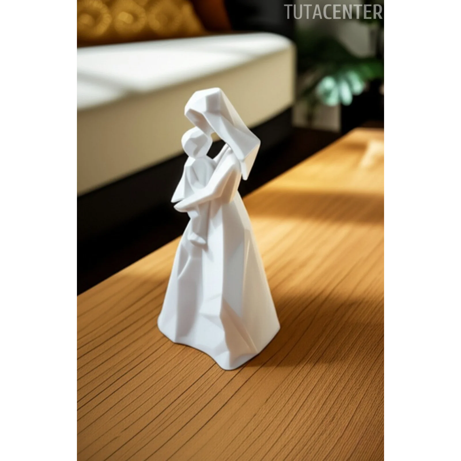 Kalpten Kalbe Anne ve Çocuk Figürü (Modern Anne & Çocuk Biblo)