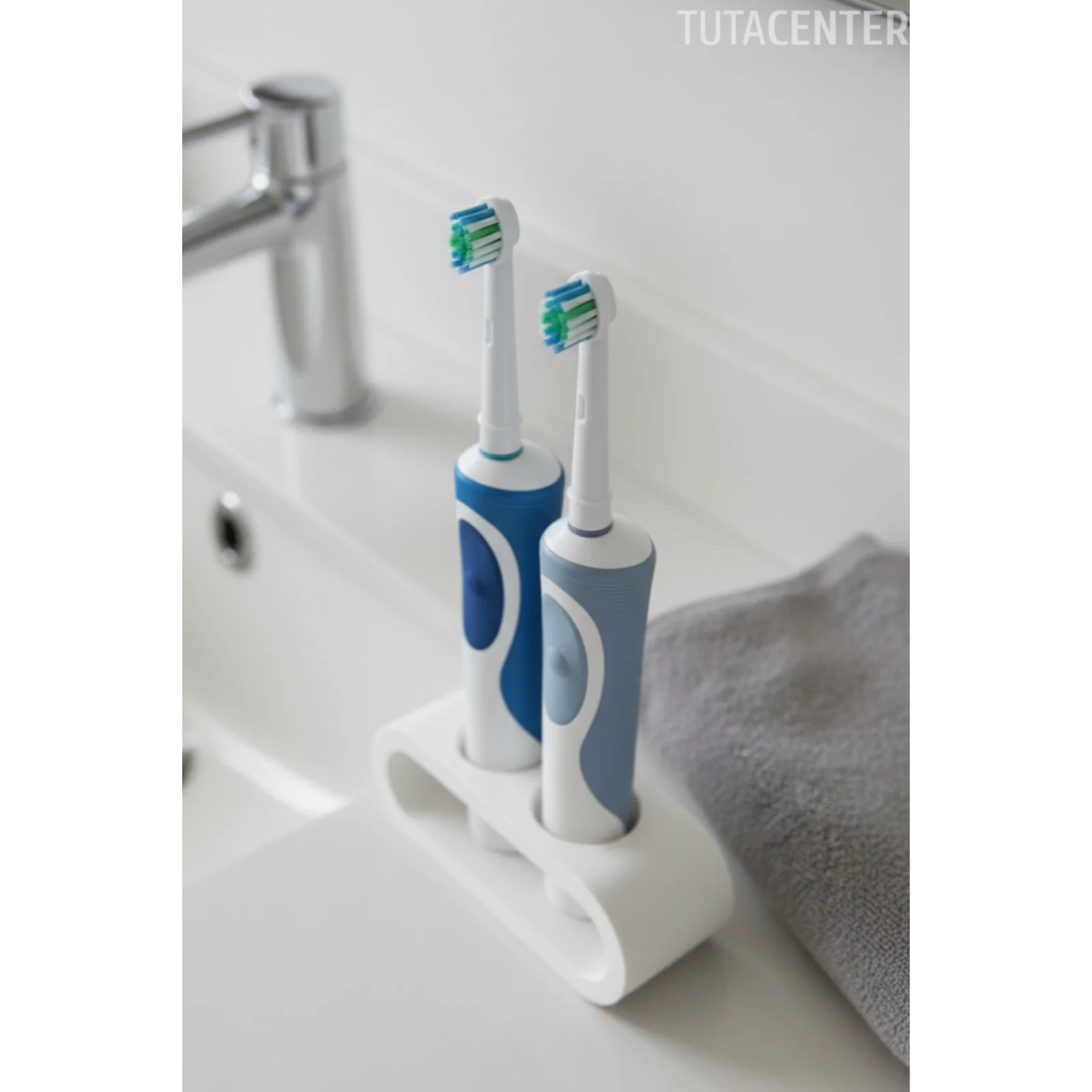 Şarjlı Diş Fırçası Tutucu Stand 2 Bölmeli