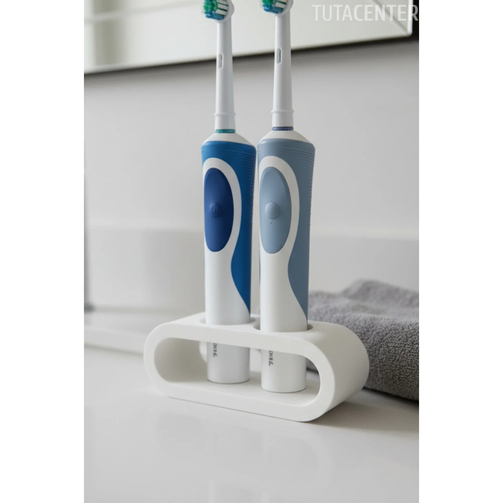 Şarjlı Diş Fırçası Tutucu Stand 2 Bölmeli