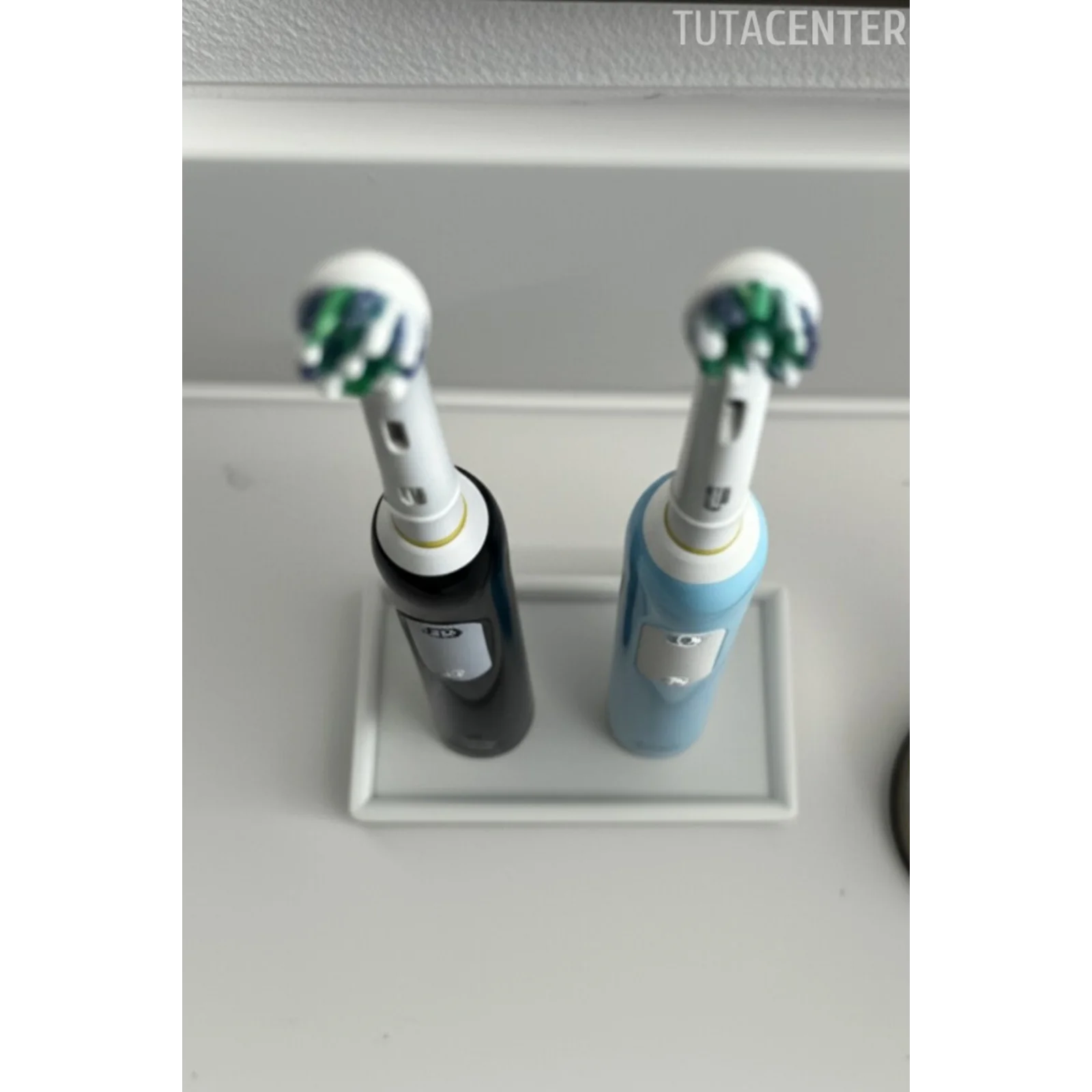 Şarjlı Diş Fırçalık Tutucu Stand 2 Bölmeli