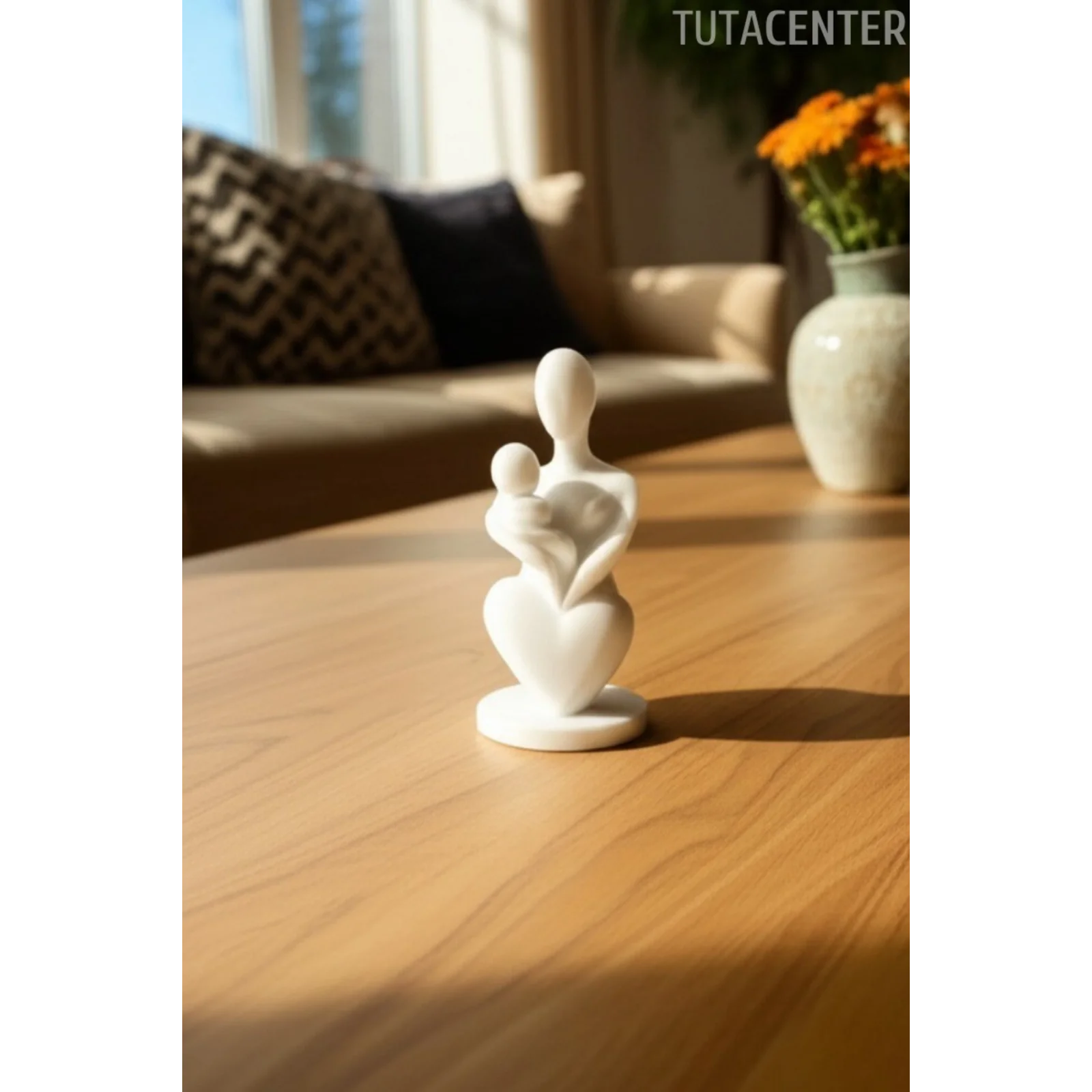 Anne Ve Bebek Mutlu Anlar İskandinav Tarzı Biblo Ev Dekorasyon