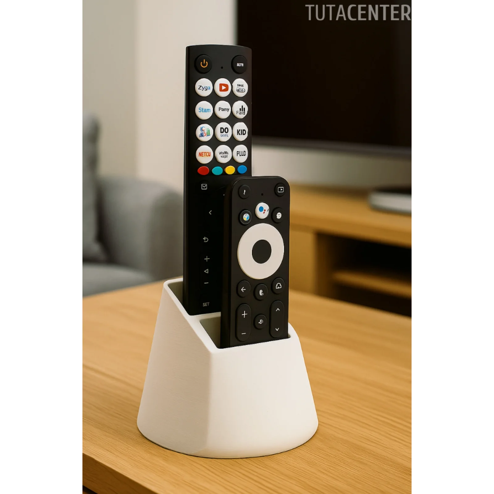 Kumanda Organizer Standı Uzaktan Kumanda Düzenleyici 2li Modern Kumandalık