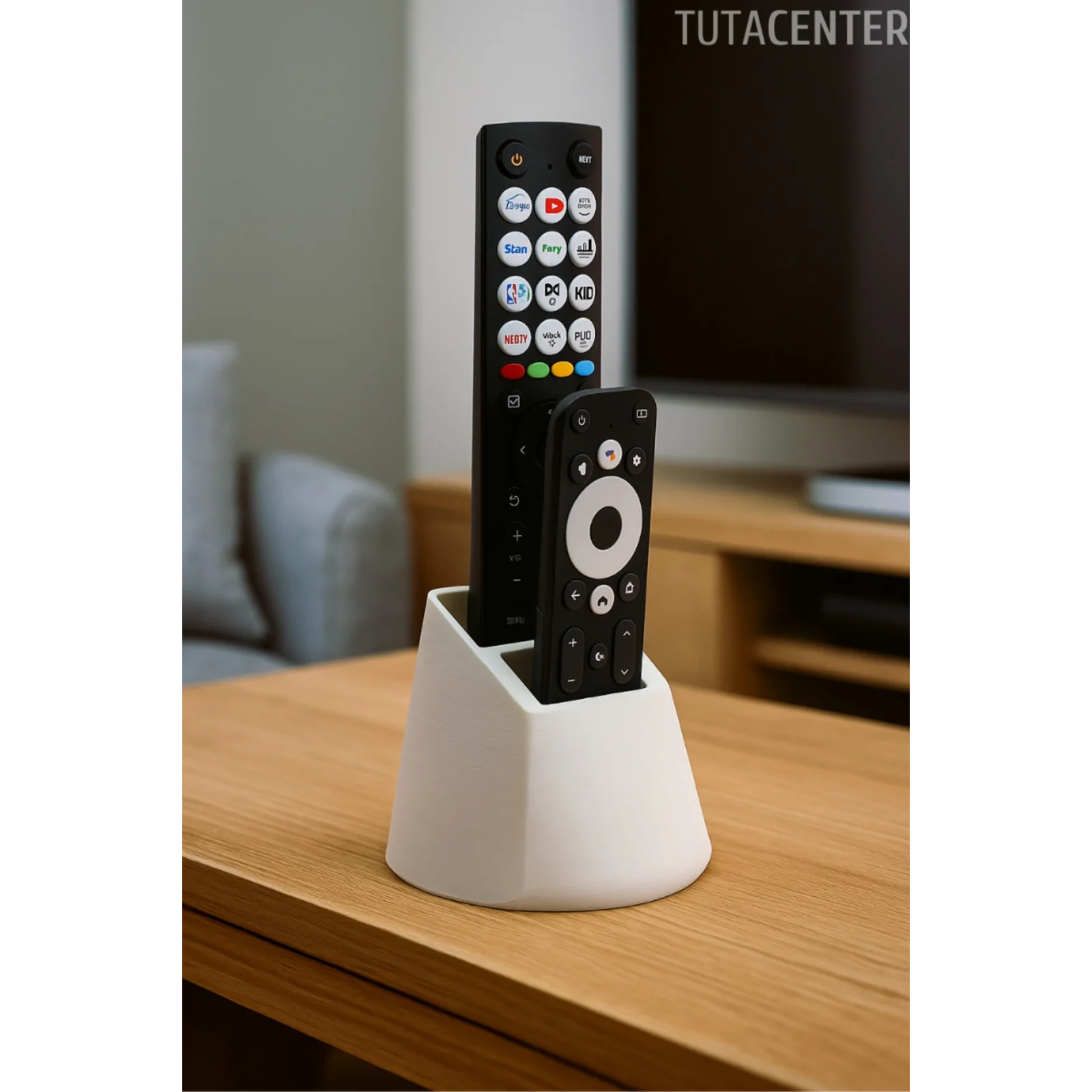 Kumanda Organizer Standı Uzaktan Kumanda Düzenleyici 2li Modern Kumandalık