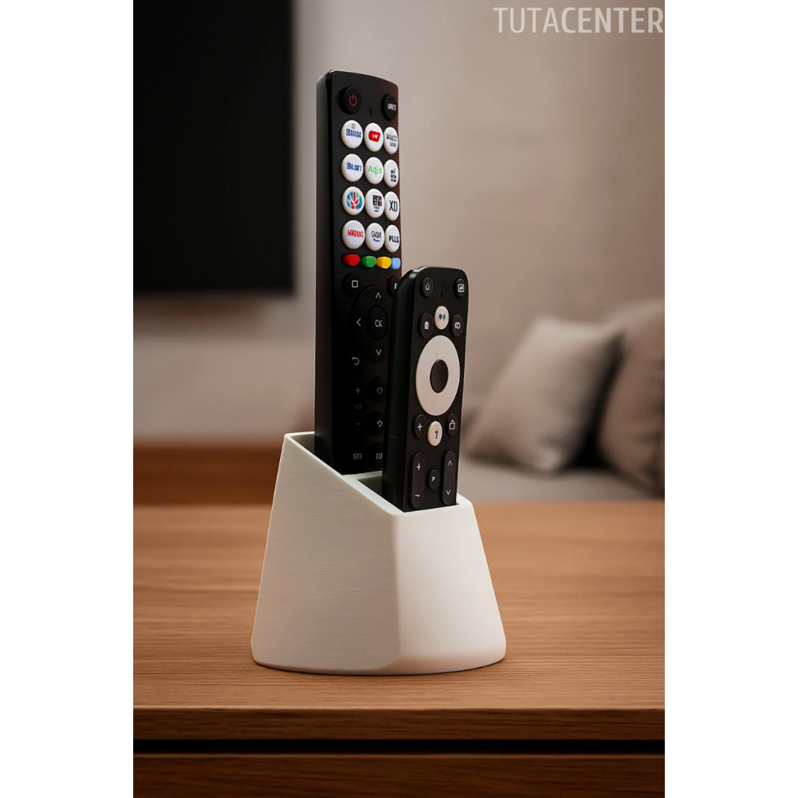 Kumanda Organizer Standı Uzaktan Kumanda Düzenleyici 2li Modern Kumandalık