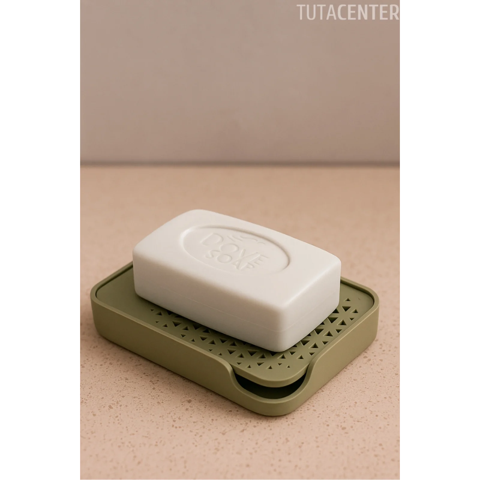 Haki Serin Sabunluk Modern Tahliyeli Sabunluk Katı Sabunluk