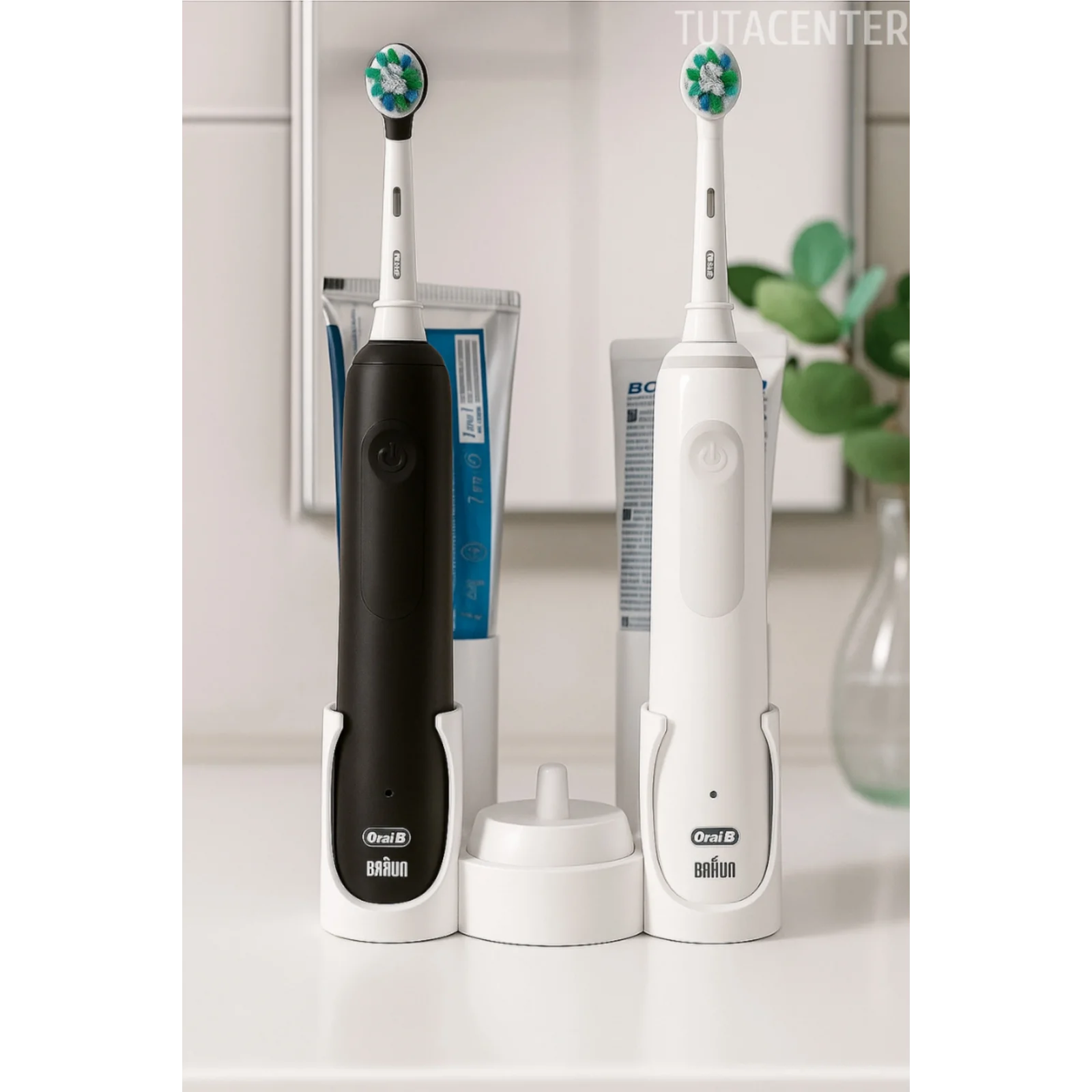 Sarjlı Ve Pilli Diş Fırçası Tutucu 2li (Diş Macunu Gözü Organizatör 2li)