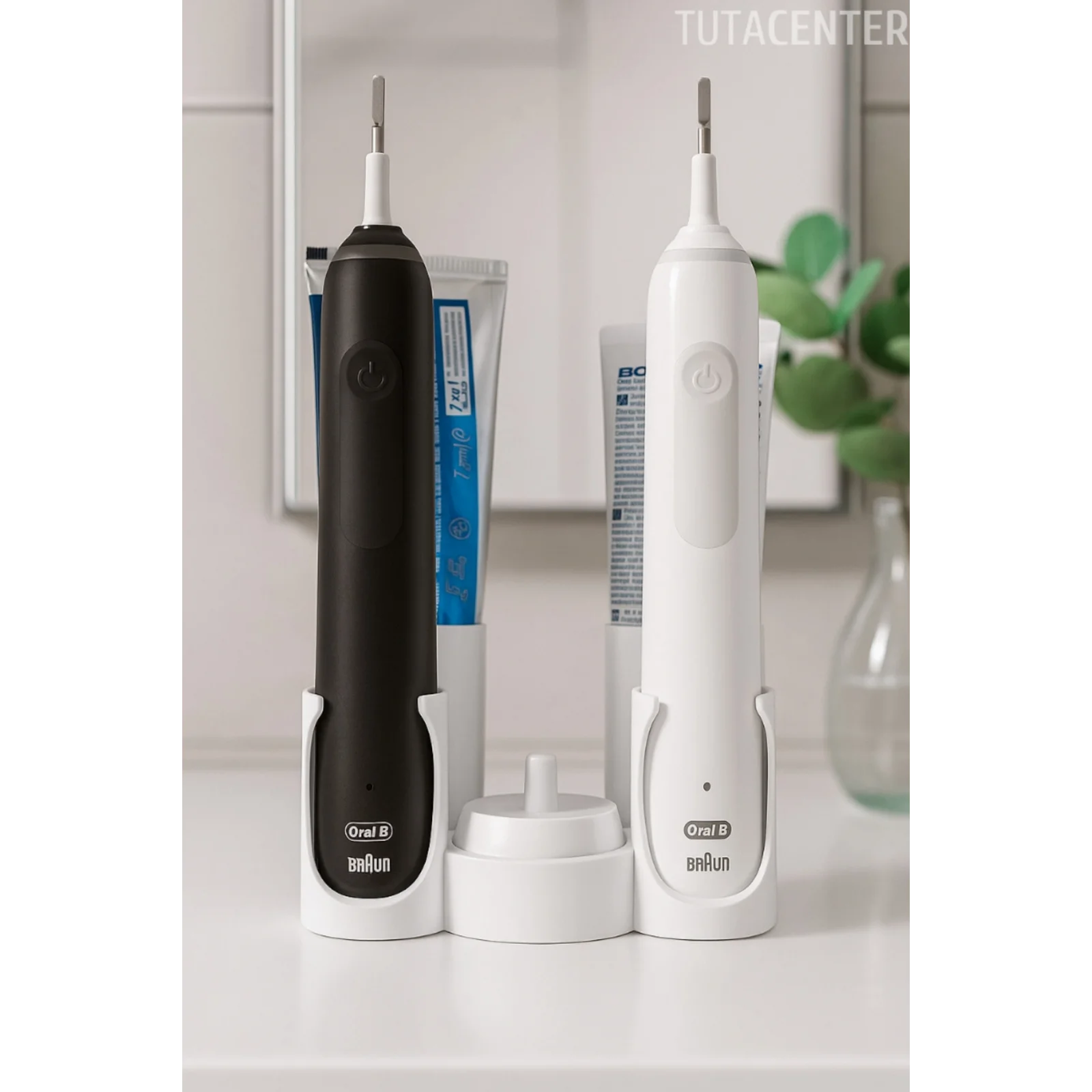 Sarjlı Ve Pilli Diş Fırçası Tutucu 2li (Diş Macunu Gözü Organizatör 2li)