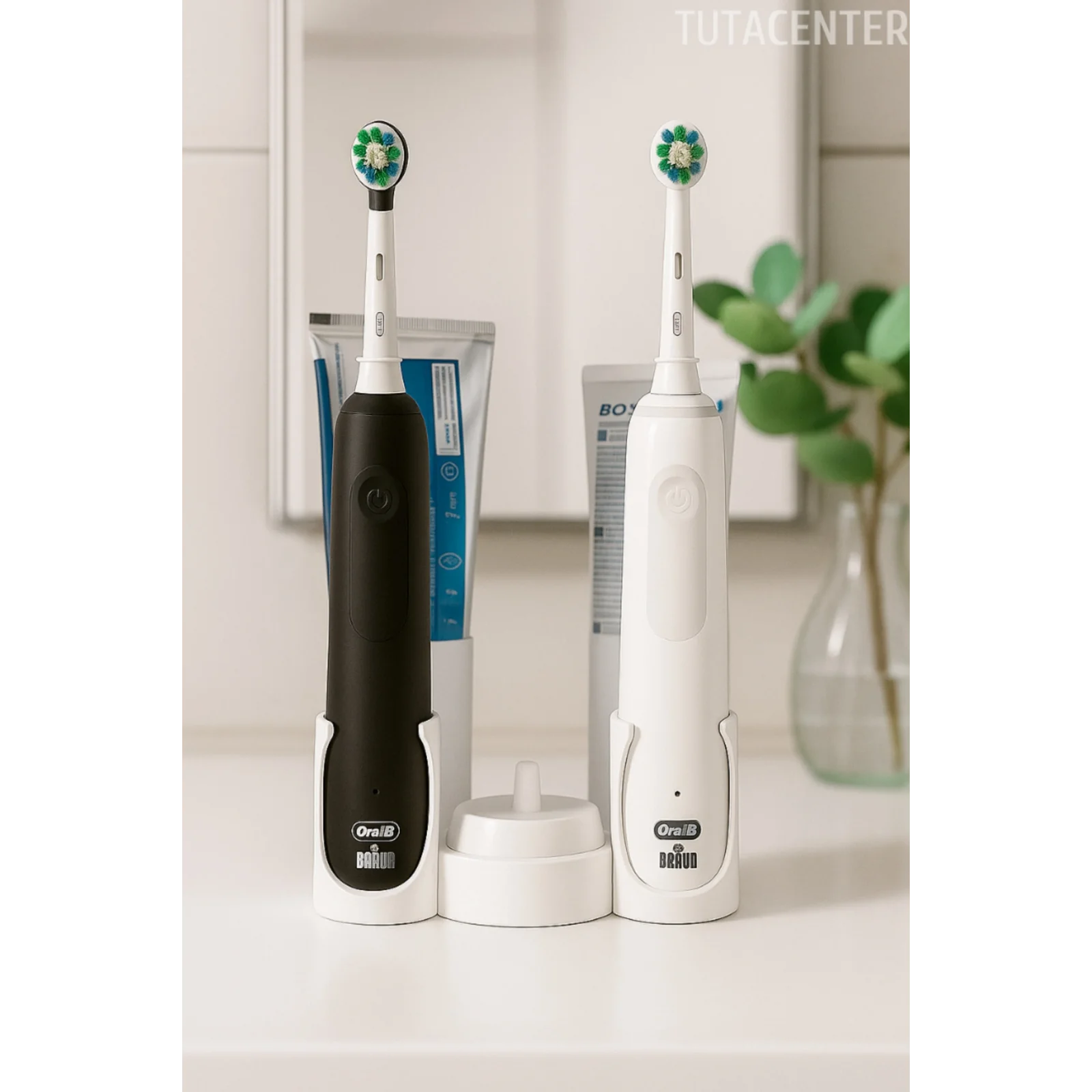 Sarjlı Ve Pilli Diş Fırçası Tutucu 2li (Diş Macunu Gözü Organizatör 2li)